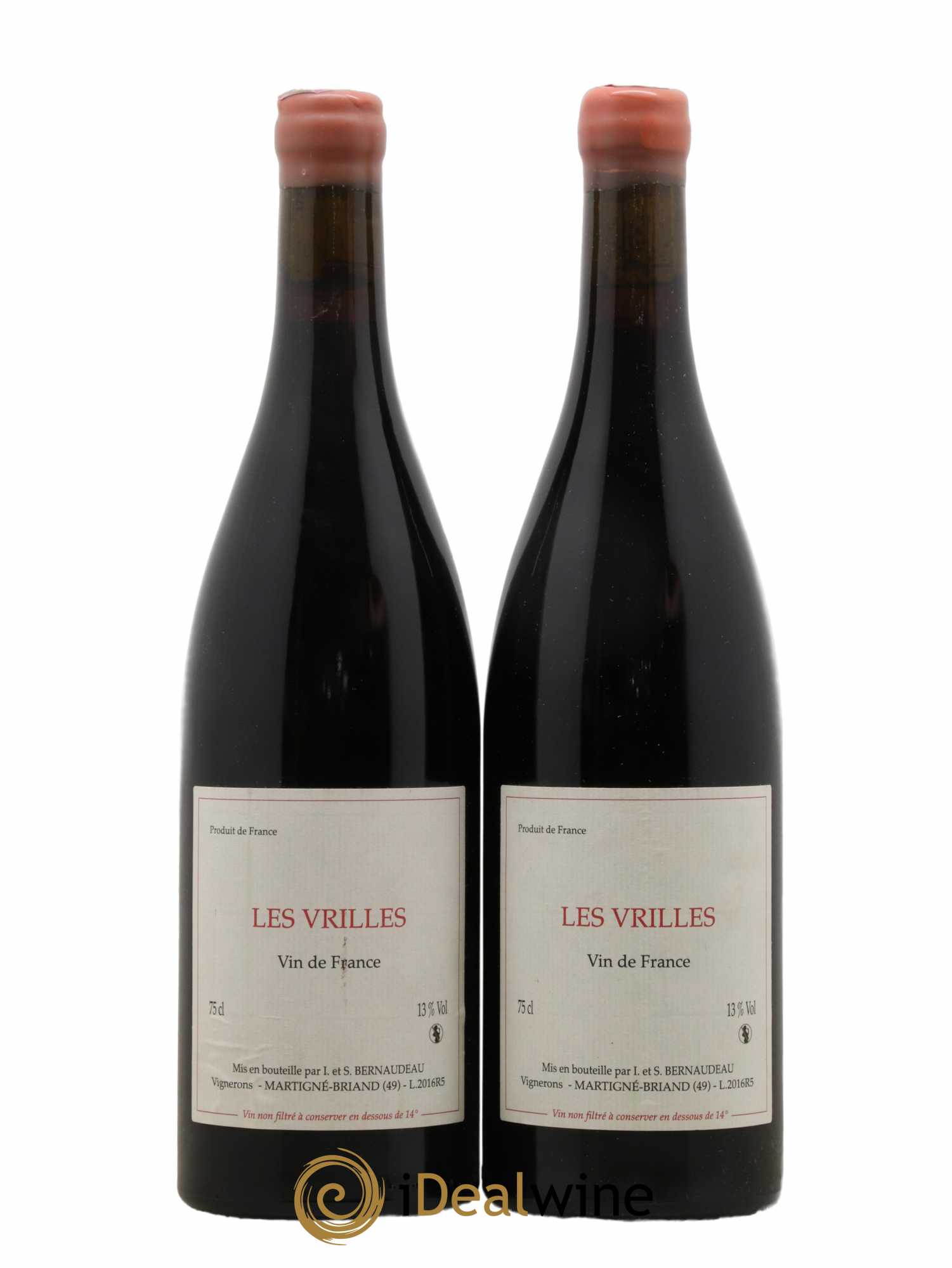 Vin de France Les Vrilles Stéphane Bernaudeau (Domaine) (sans prix de réserve) 2016 - Lot de 2 bouteilles - 0