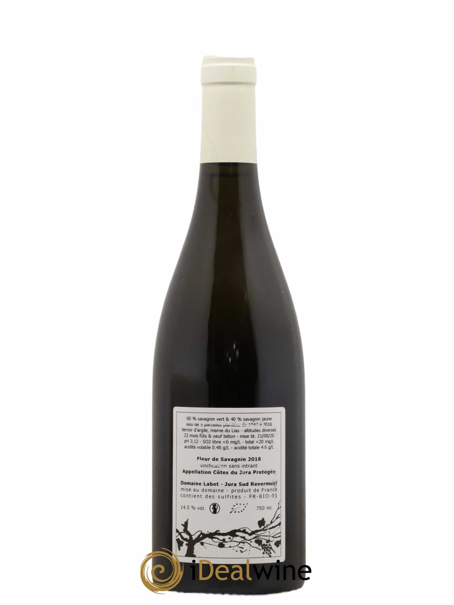 Côtes du Jura Fleur de Savagnin Romain - Julien - Charline Labet 2018 - Lot de 1 bouteille - 1