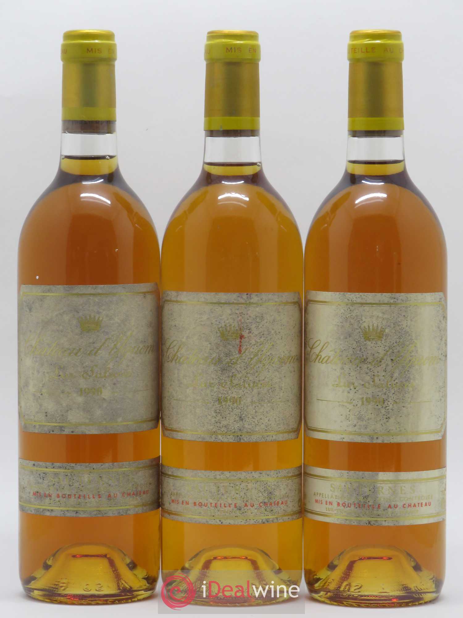 Château d' Yquem 1er Cru Classé Supérieur 1990 - Lotto di 3 bottiglie - 0