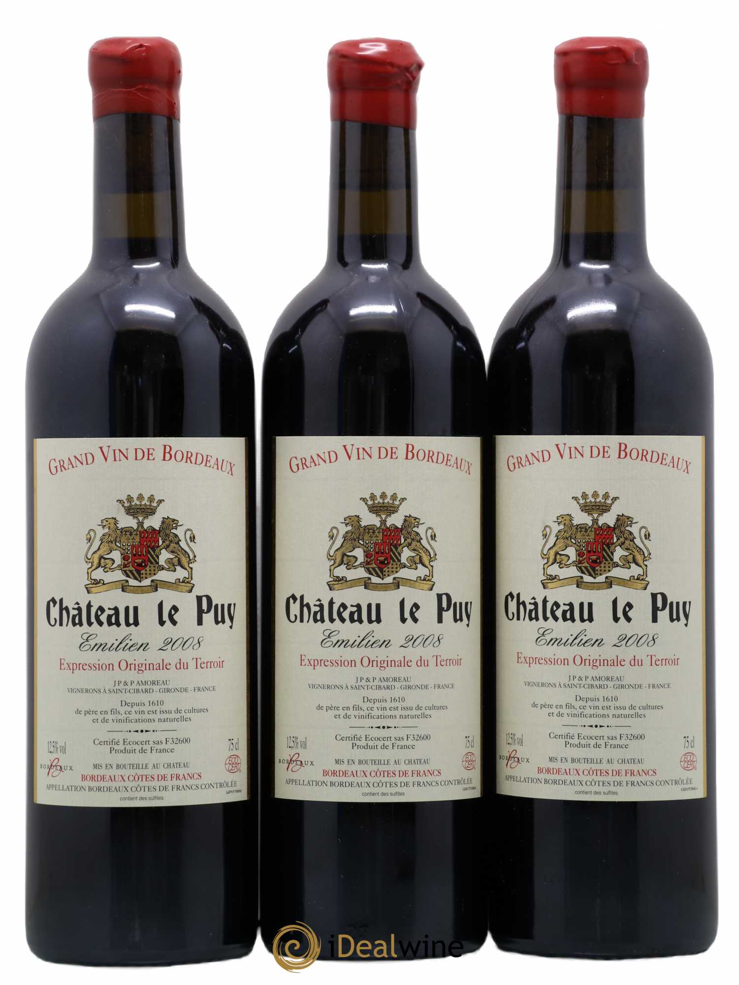 Le Puy - Cuvée Emilien 2008 - Lot de 3 bouteilles - 0