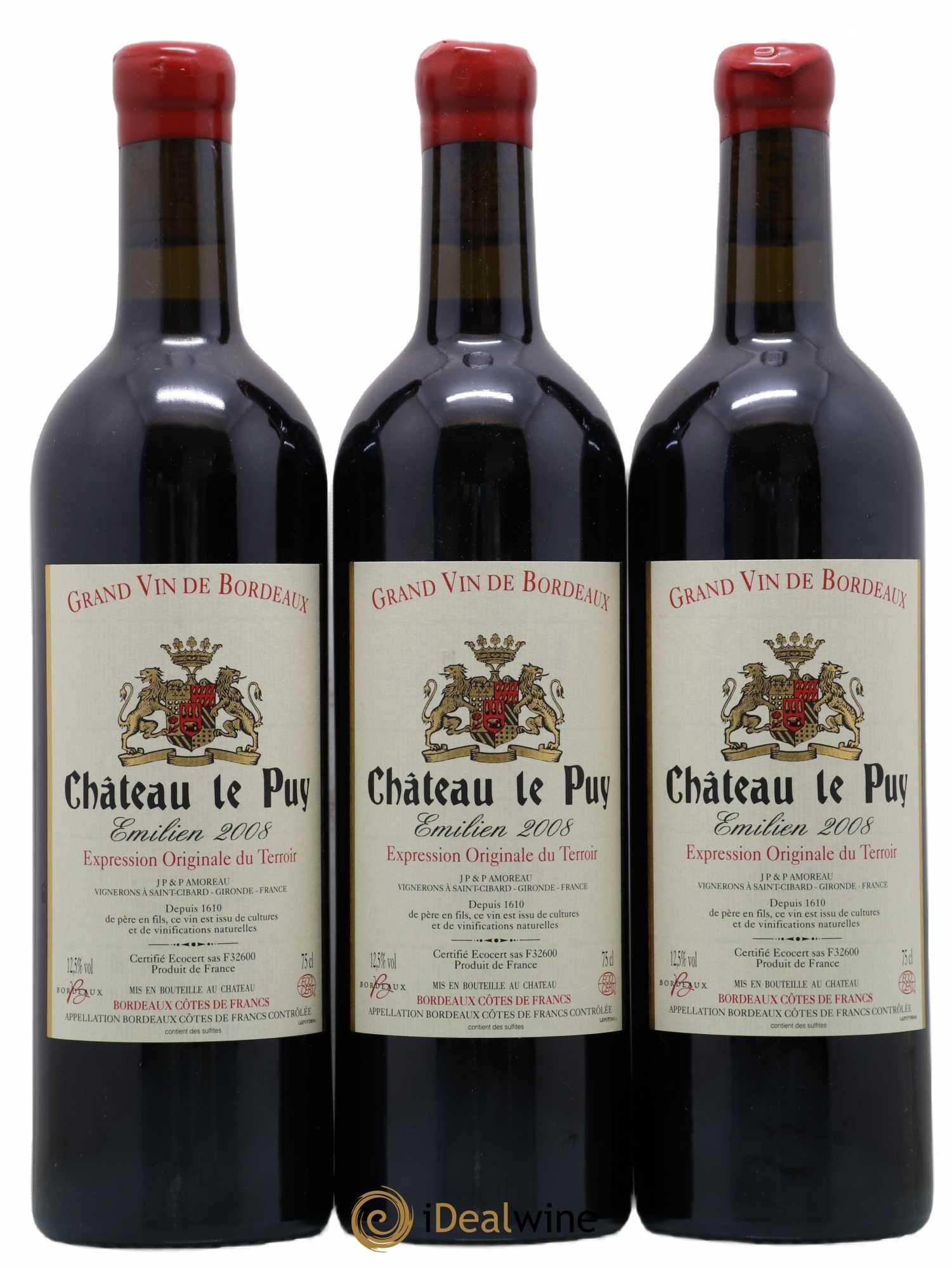 Le Puy - Cuvée Emilien 2008 - Lot de 3 bouteilles - 0
