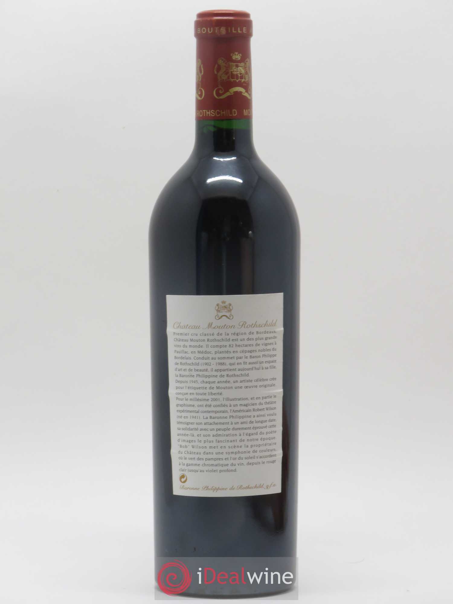 Château Mouton Rothschild 1er Grand Cru Classé 2001 - Lot de 1 bouteille - 1