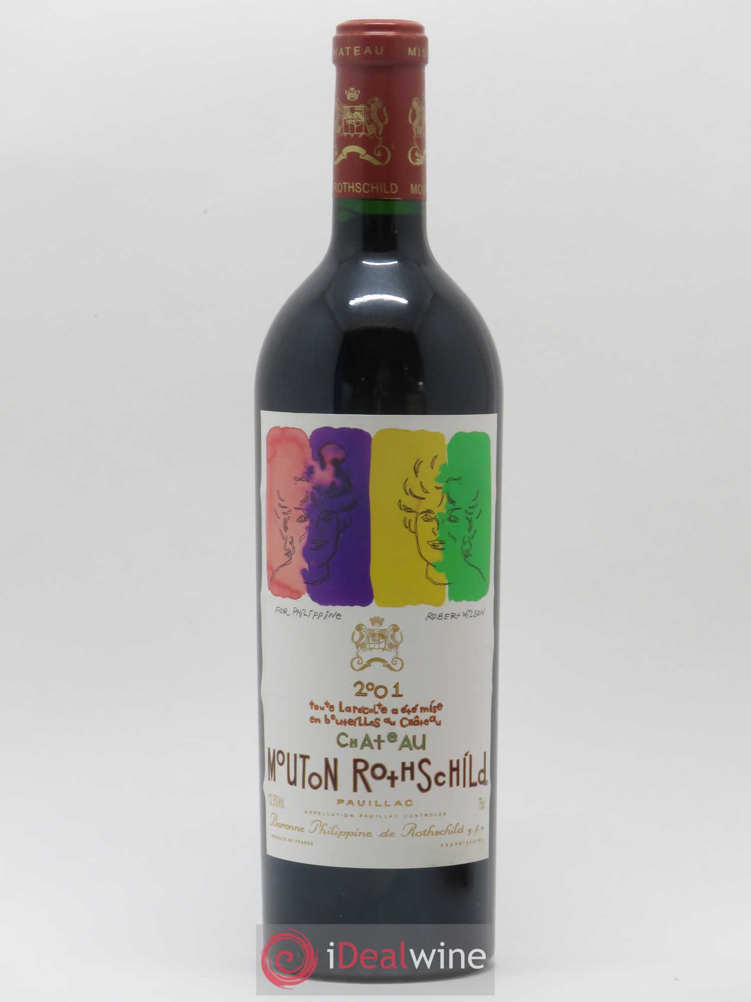Château Mouton Rothschild 1er Grand Cru Classé 2001 - Lot de 1 bouteille - 0