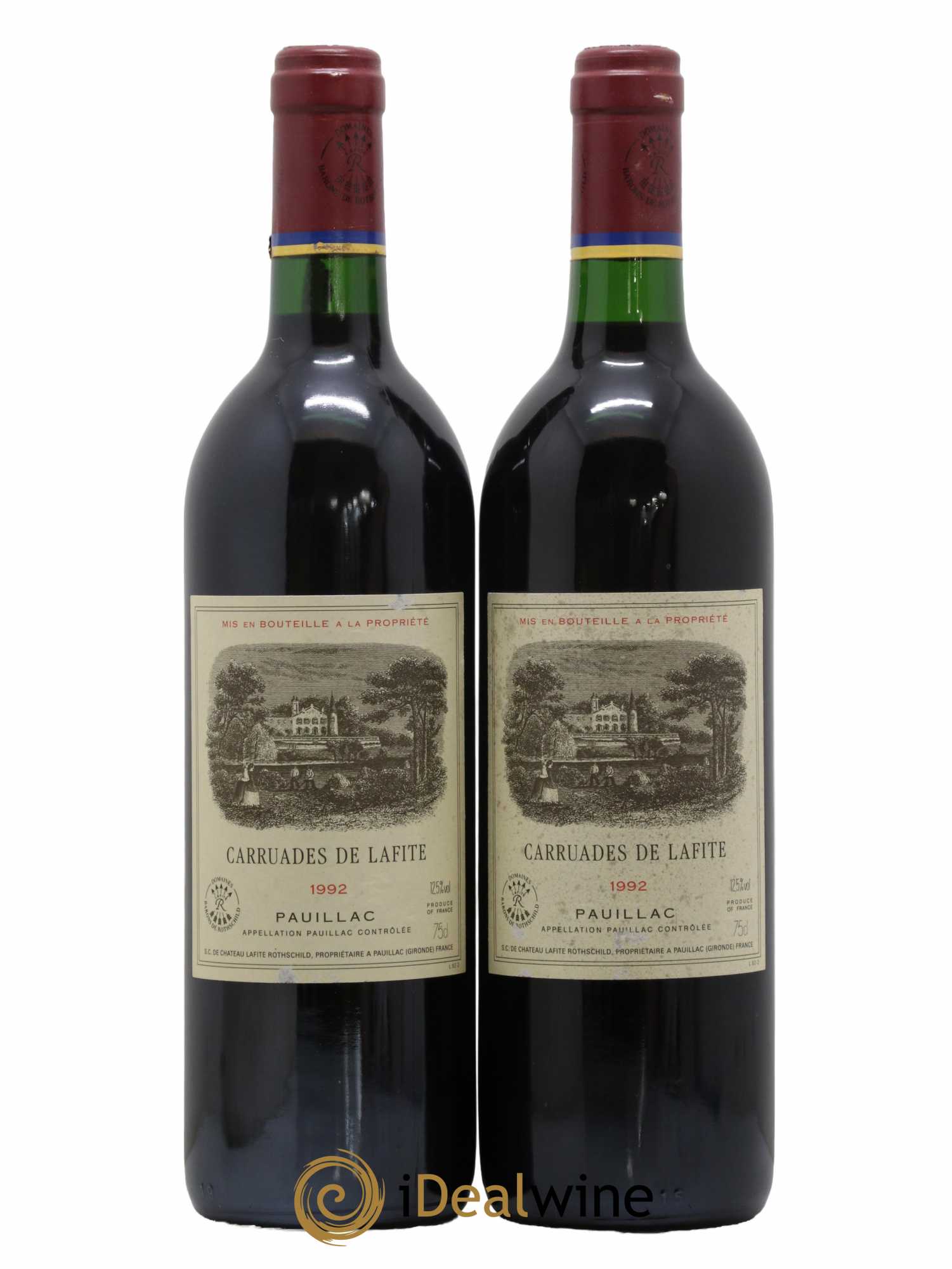 Carruades de Lafite Rothschild Second Vin 1992 - Lot de 2 bouteilles - 0