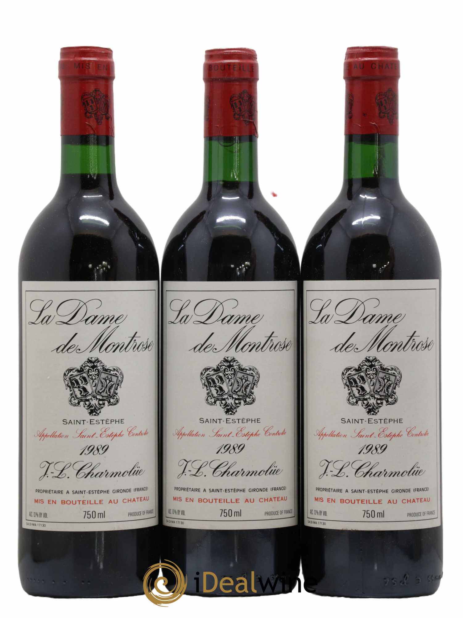 La Dame de Montrose Second Vin 1989 - Lot de 3 bouteilles - 0