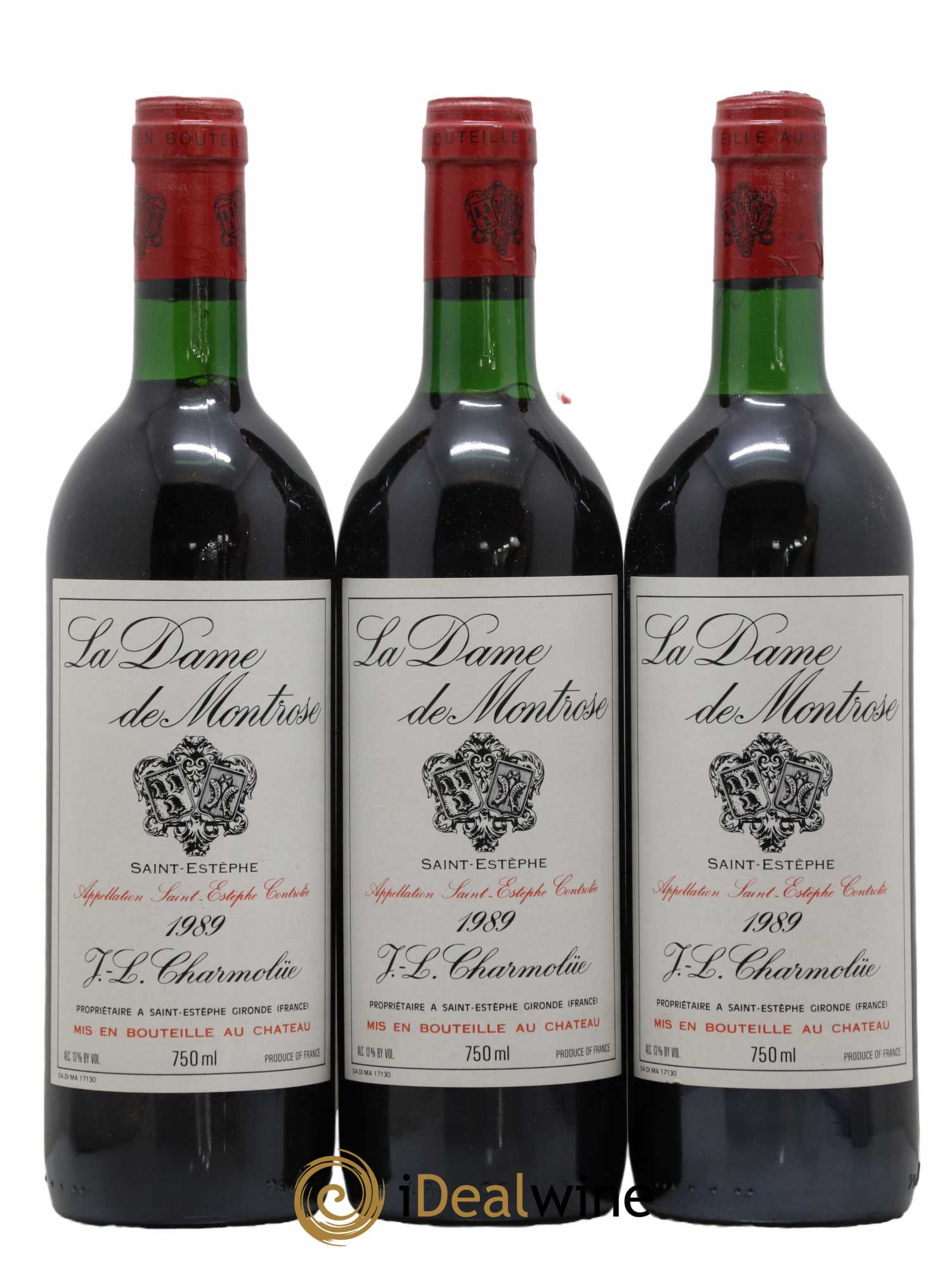 La Dame de Montrose Second Vin 1989 - Lot de 3 bouteilles - 0