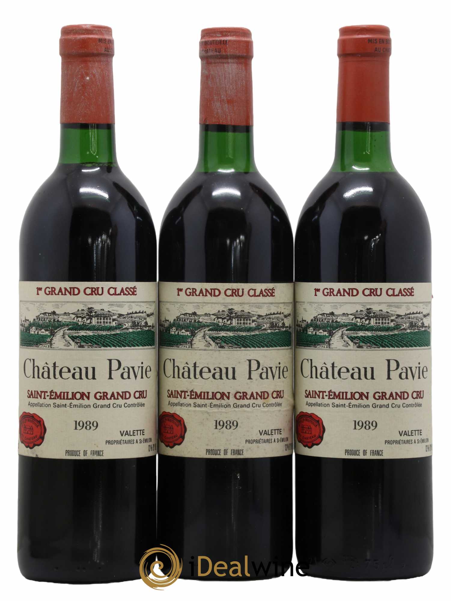 Château Pavie 1er Grand Cru Classé A 1989 - Lot de 3 bouteilles - 0