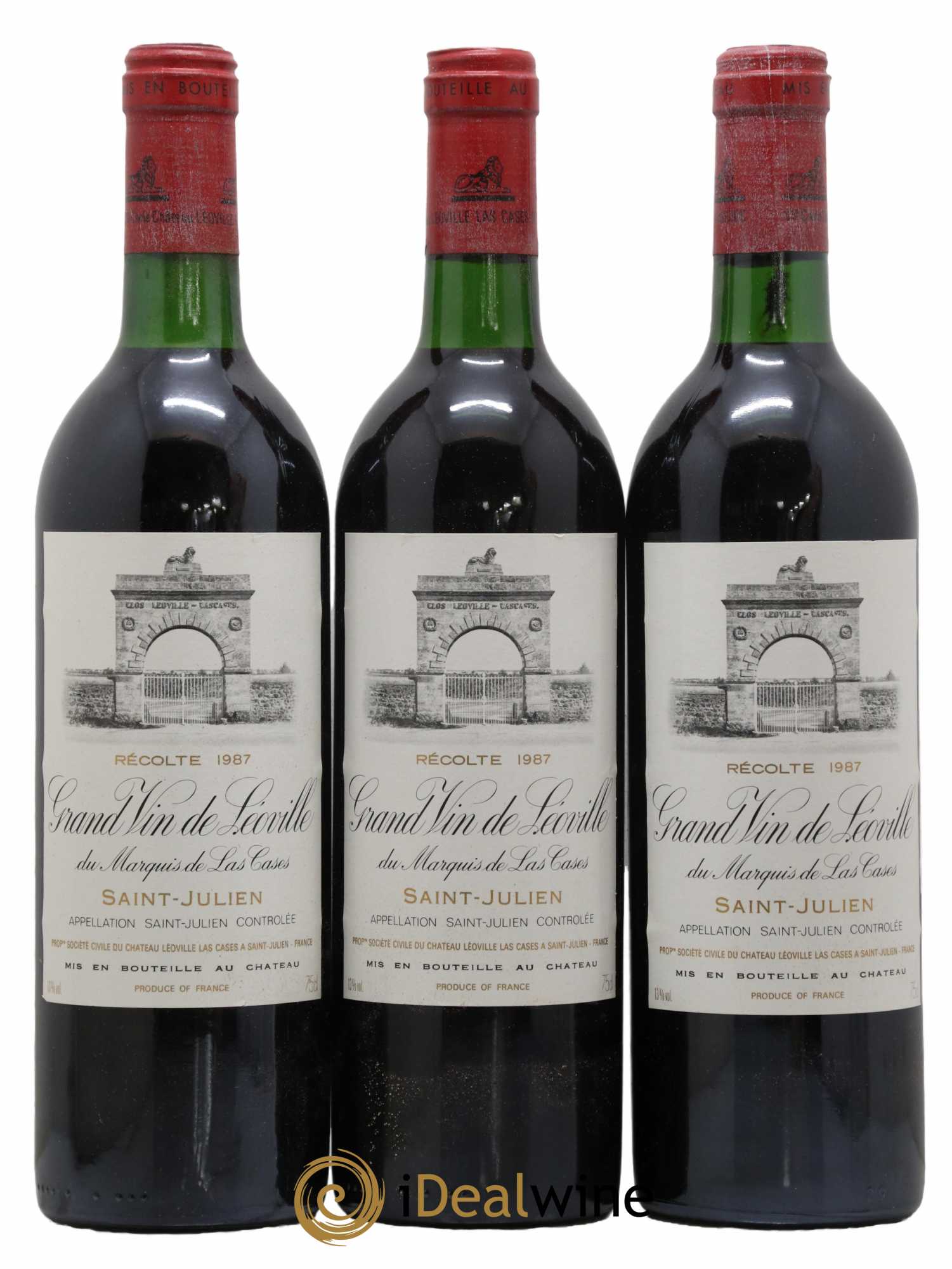 Château Léoville Las Cases 2ème Grand Cru Classé 1987 - Lot de 3 bouteilles - 0