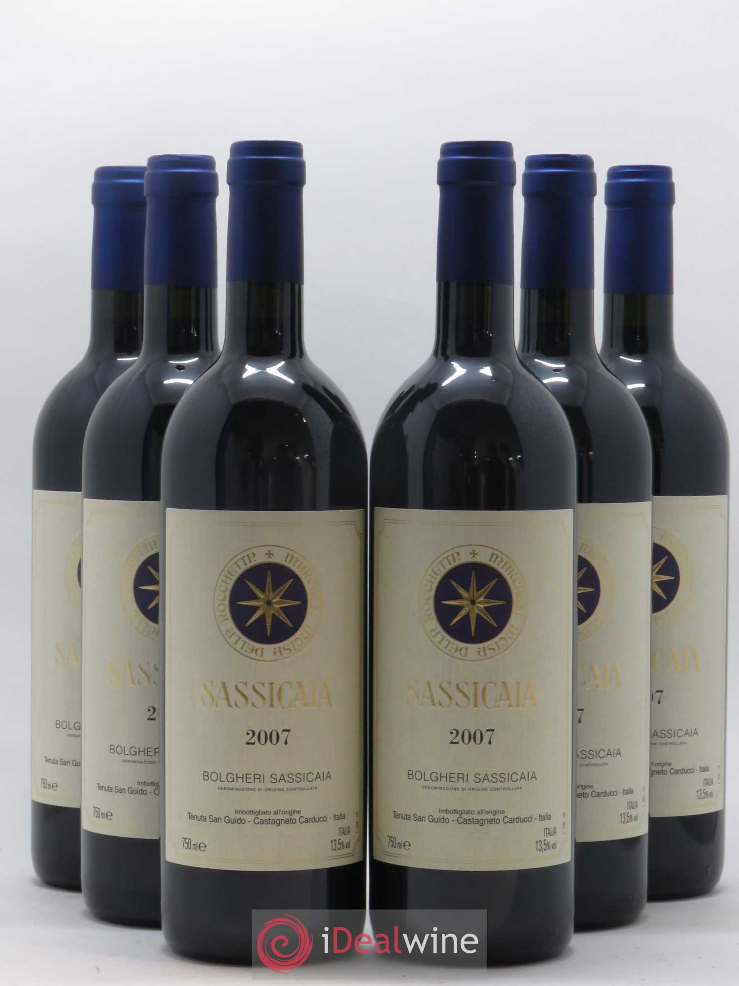 Bolgheri DOC Sassicaia Tenuta San Guido 2007 - Lot de 6 bouteilles - 0
