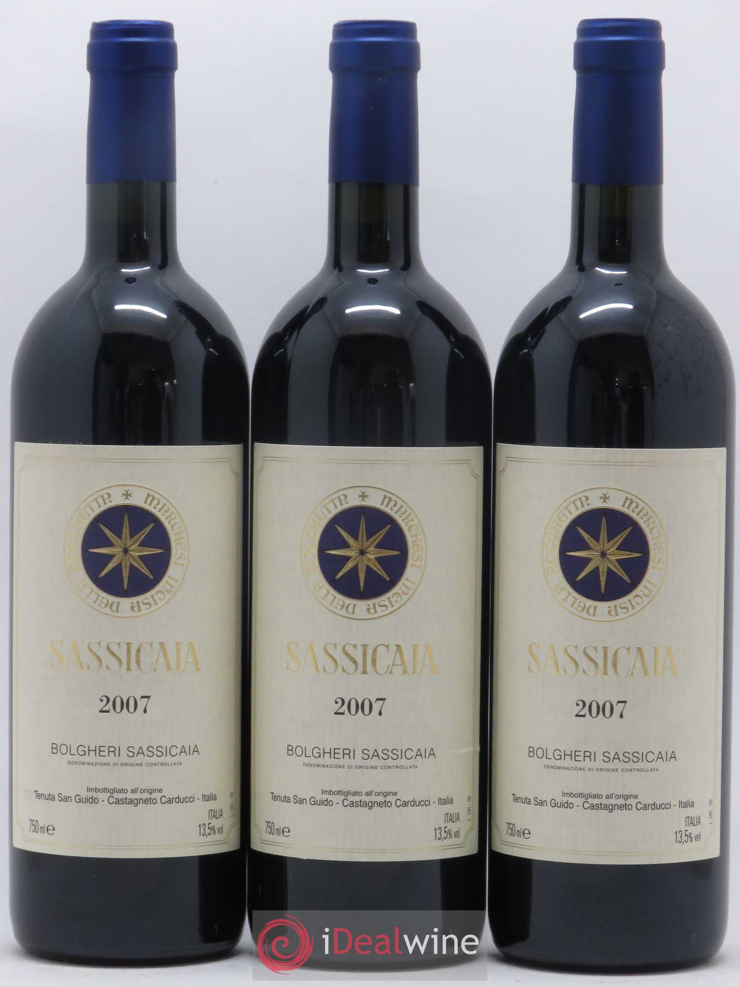 Bolgheri DOC Sassicaia Tenuta San Guido 2007 - Lot de 6 bouteilles - 1