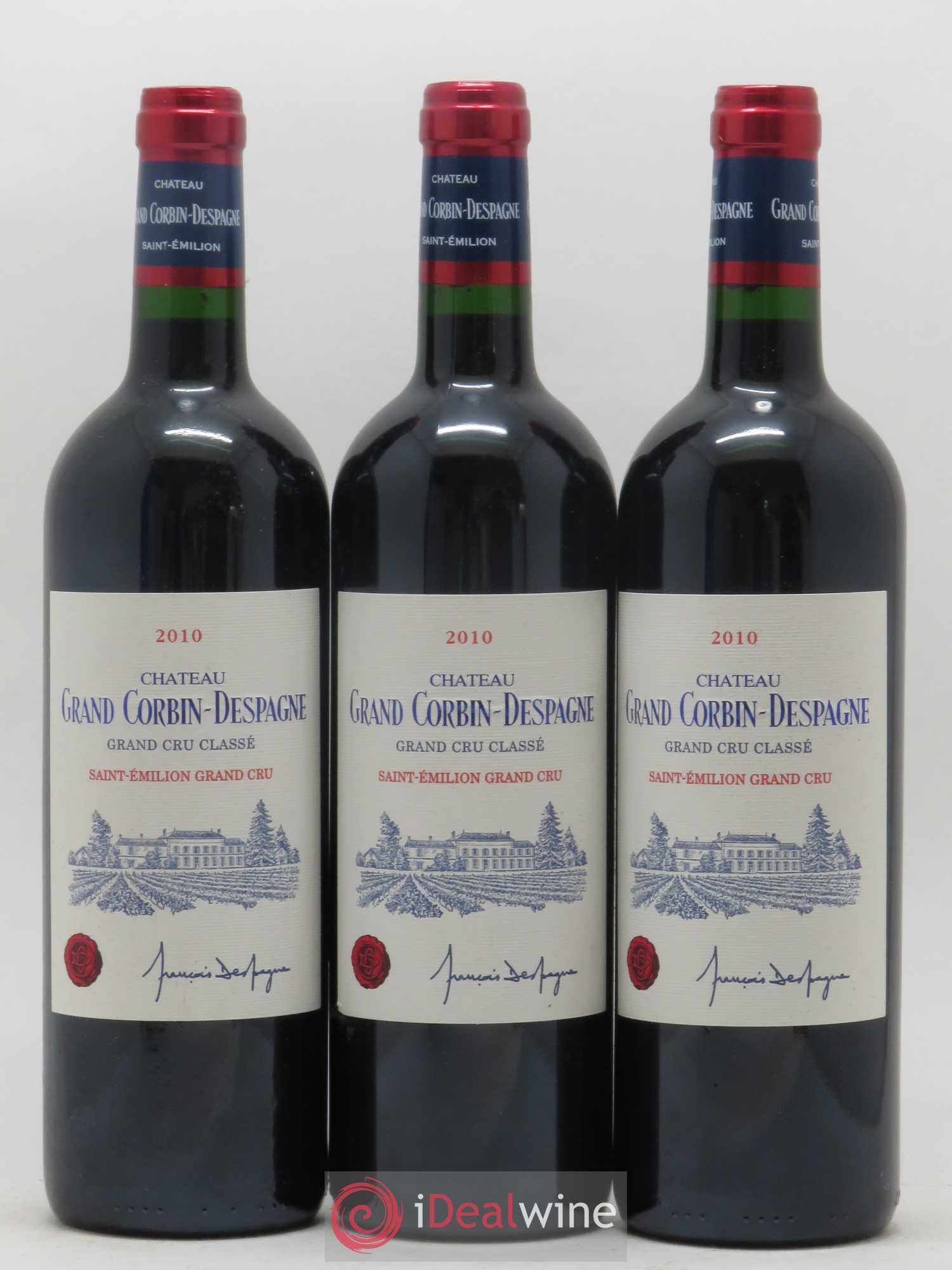 Château Grand Corbin Despagne Grand Cru Classé 2010 - Lot de 12 bouteilles - 1