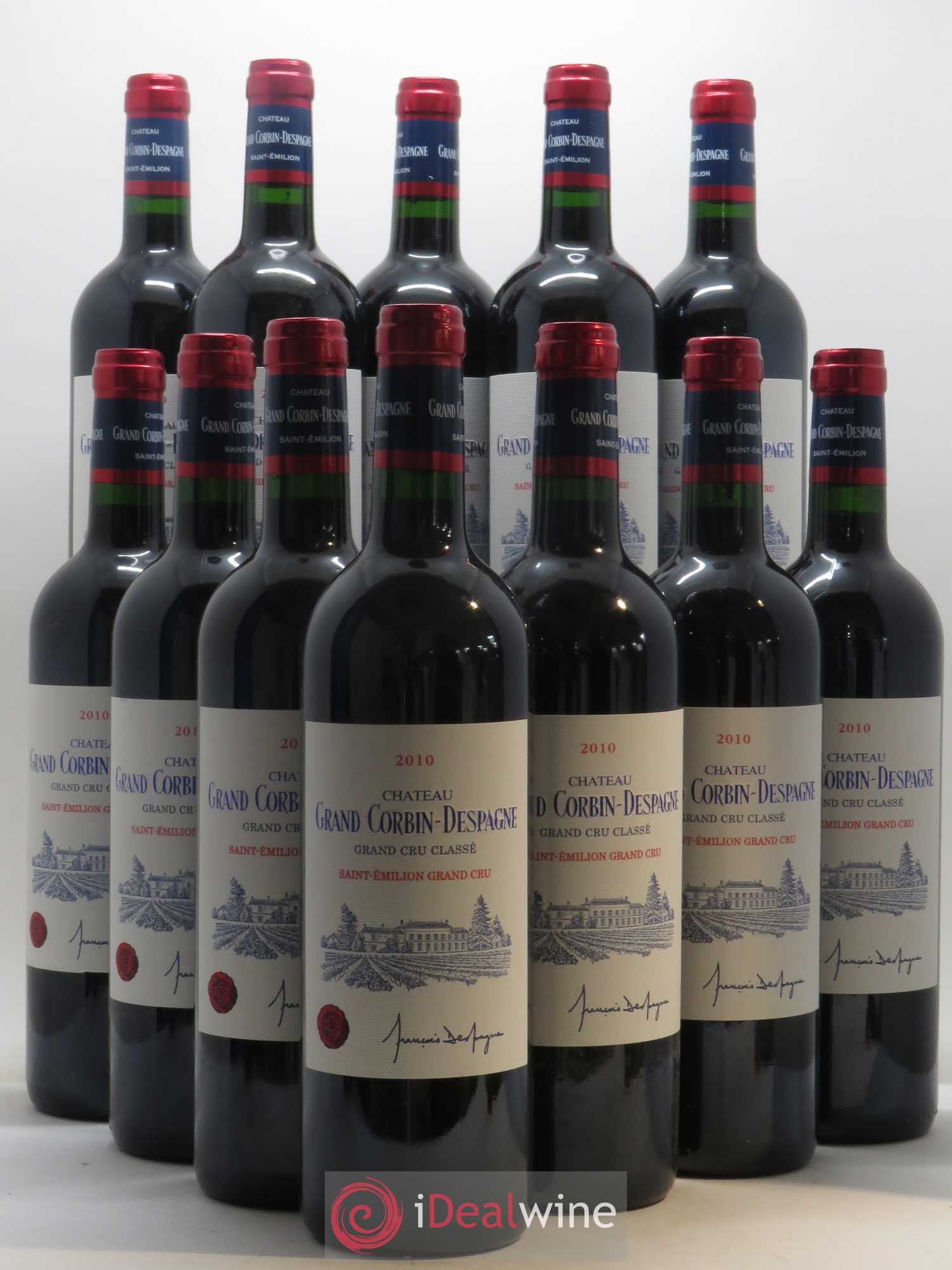 Château Grand Corbin Despagne Grand Cru Classé 2010 - Lot de 12 bouteilles - 0