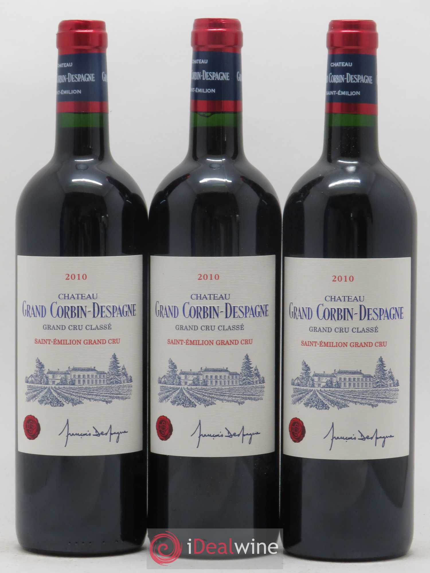 Château Grand Corbin Despagne Grand Cru Classé 2010 - Lot de 12 bouteilles - 1