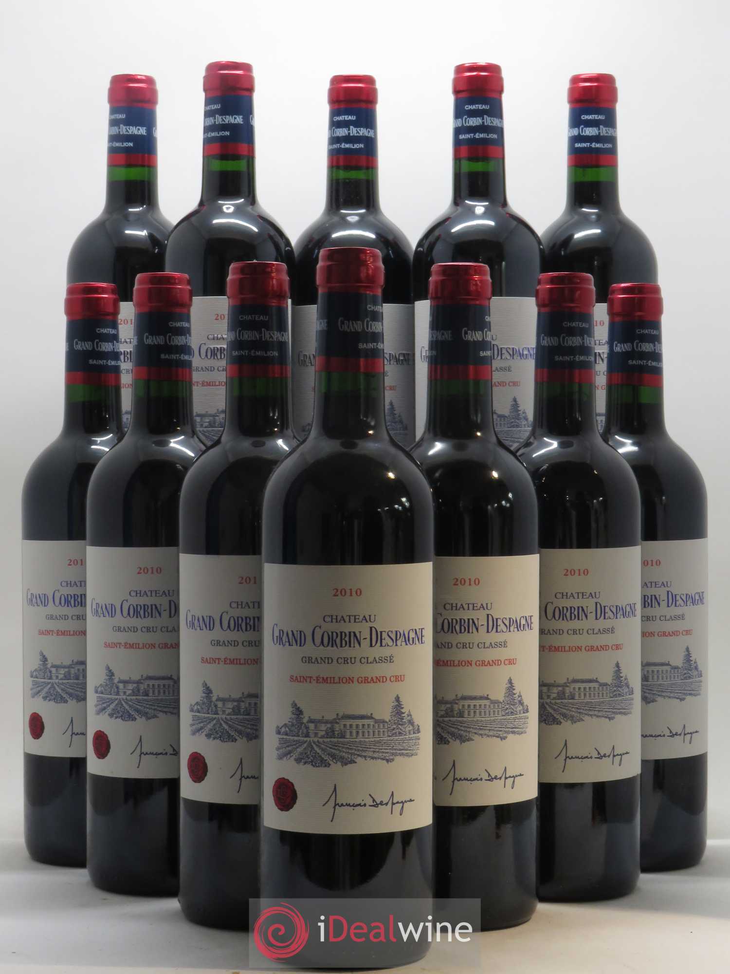 Château Grand Corbin Despagne Grand Cru Classé 2010 - Lot de 12 bouteilles - 0