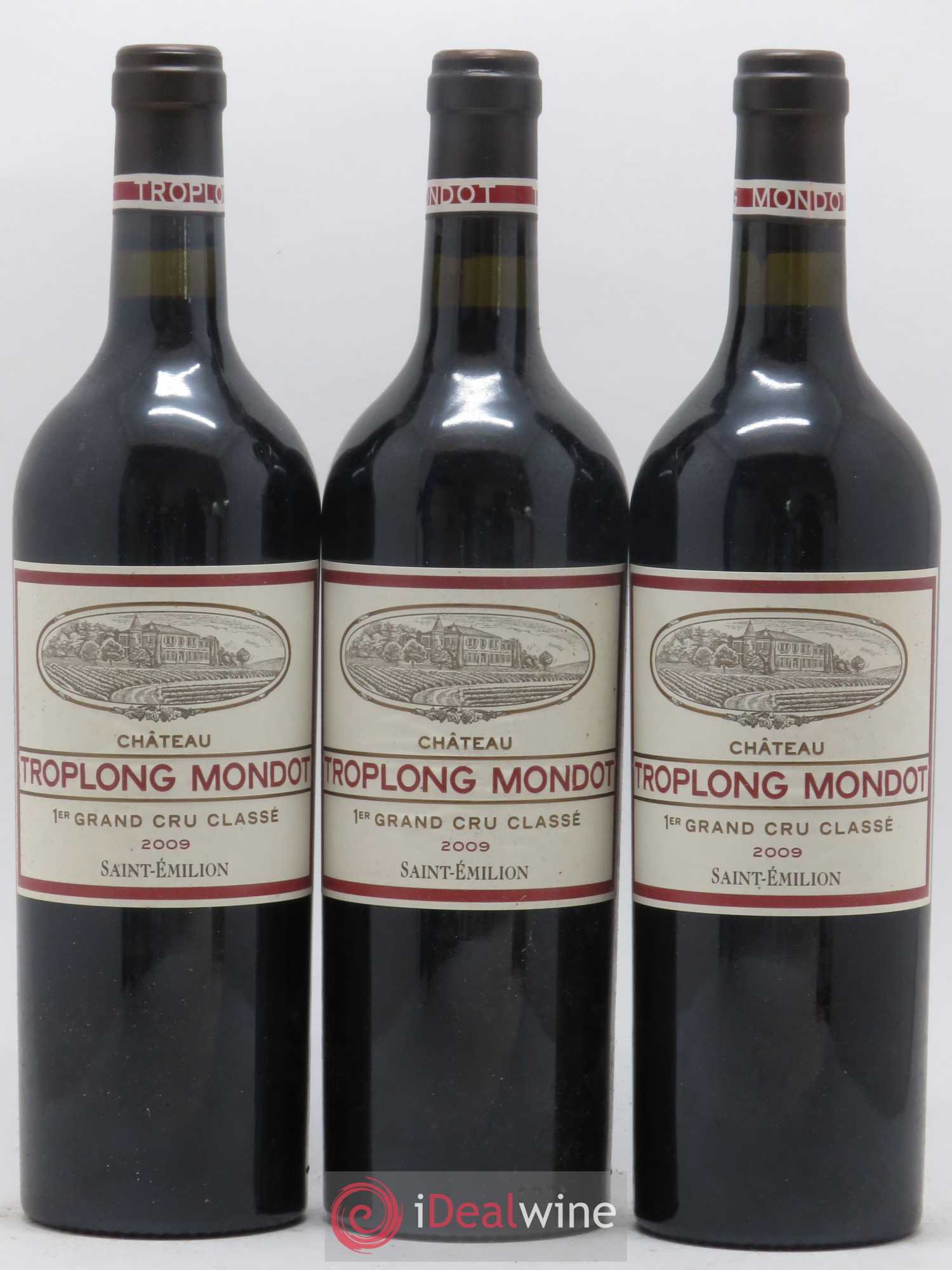 Château Troplong Mondot 1er Grand Cru Classé B 2009 - Lot de 12 bouteilles - 1