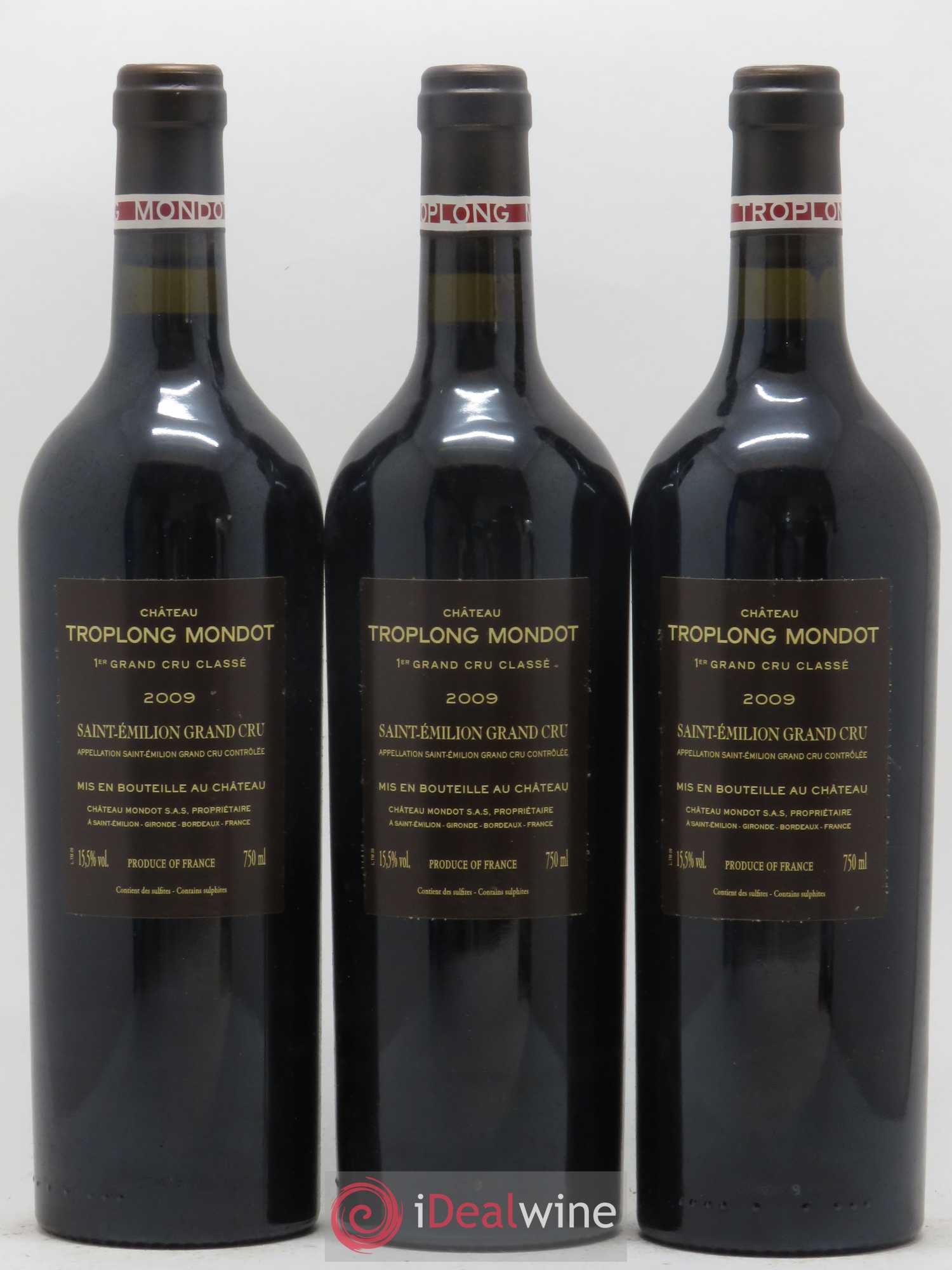 Château Troplong Mondot 1er Grand Cru Classé B 2009 - Lot de 12 bouteilles - 2