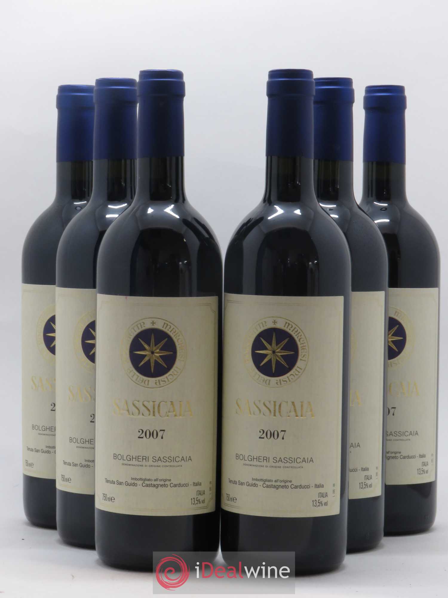 Bolgheri DOC Sassicaia Tenuta San Guido 2007 - Lot de 6 bouteilles - 0