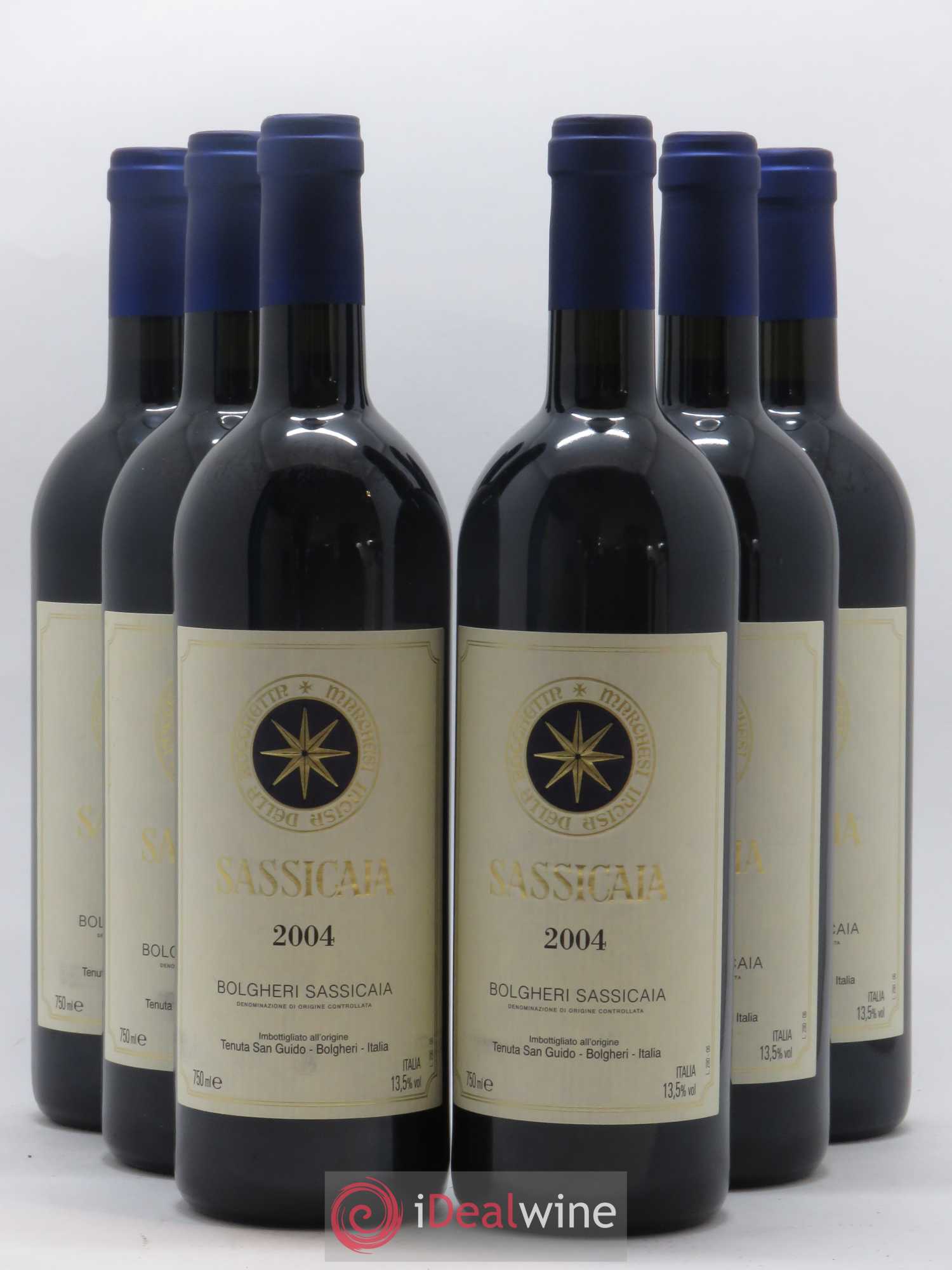 Bolgheri DOC Sassicaia Tenuta San Guido 2004 - Lot de 6 bouteilles - 0