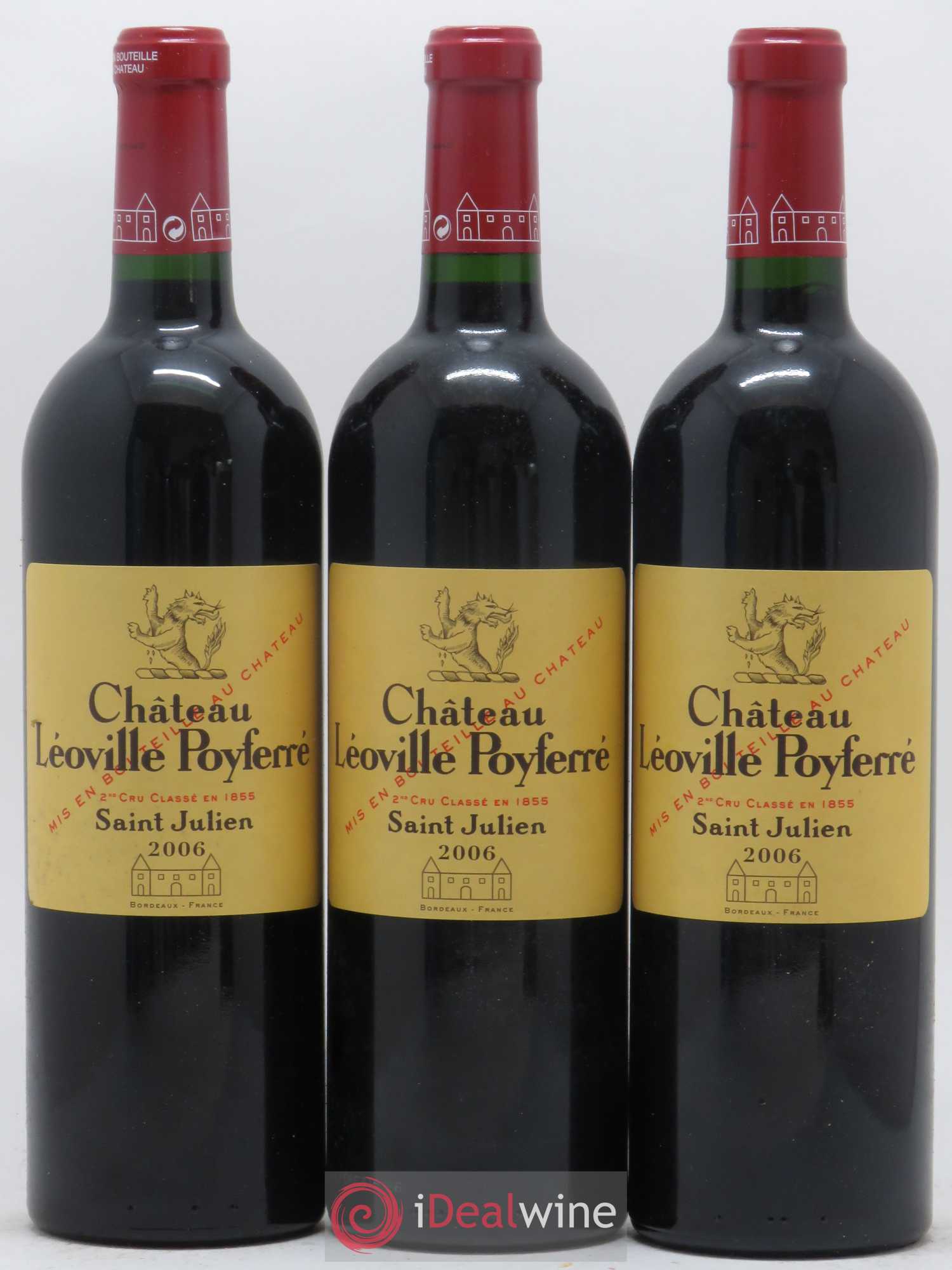 Château Léoville Poyferré 2ème Grand Cru Classé 2006 - Lot de 12 bouteilles - 1