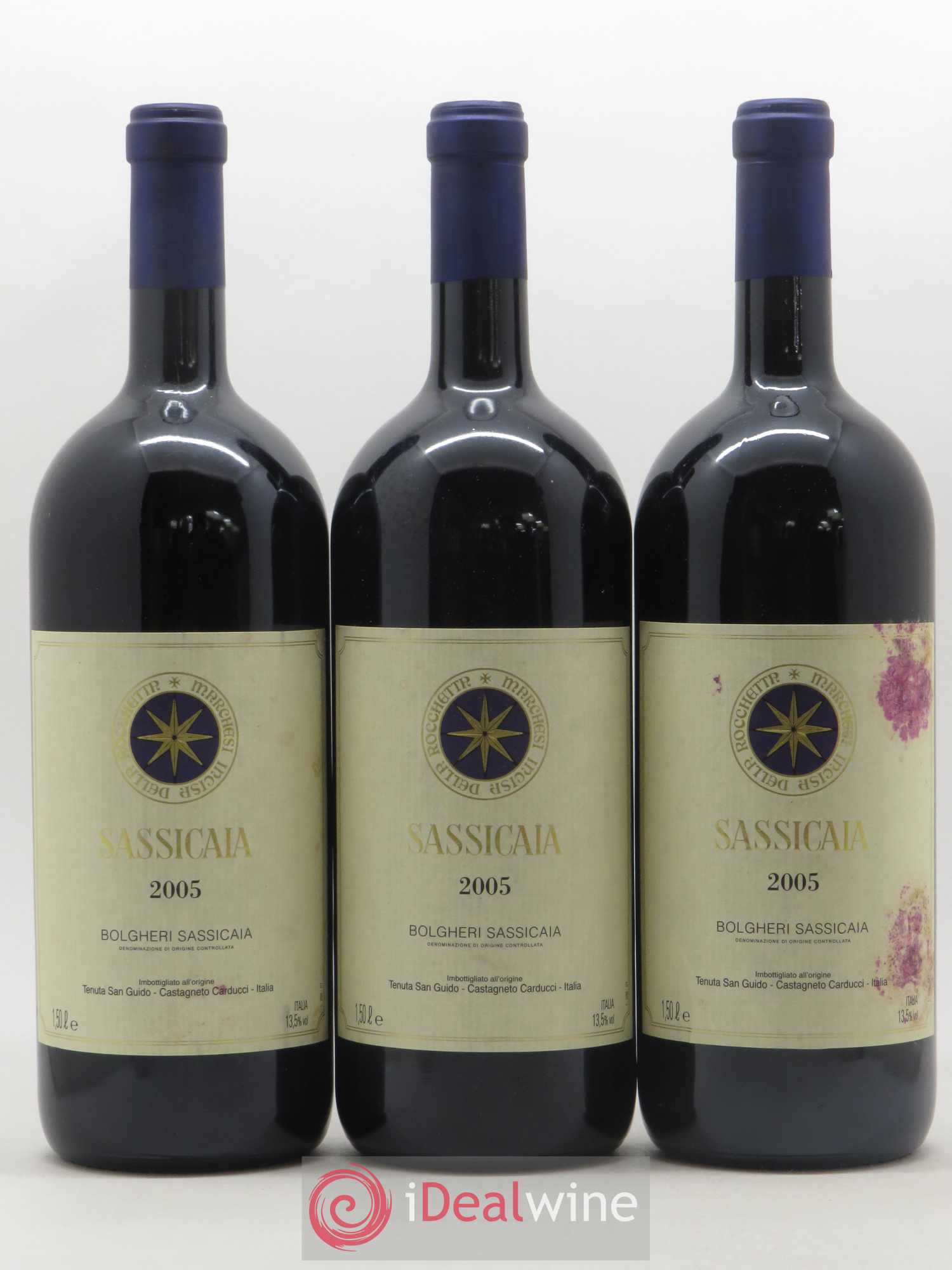 Bolgheri DOC Sassicaia Tenuta San Guido 2005 - Lot de 3 magnums - 0