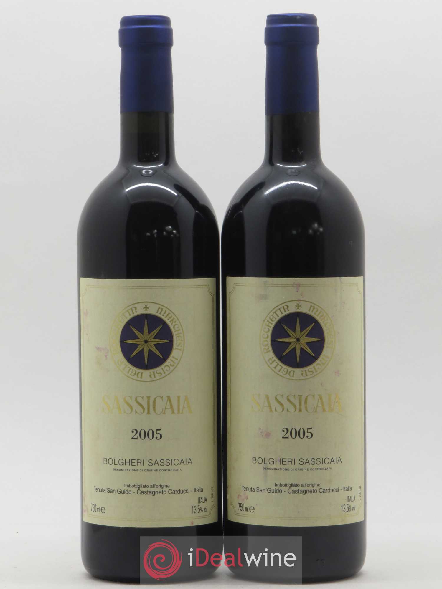 Bolgheri DOC Sassicaia Tenuta San Guido 2005 - Lot de 2 bouteilles - 0
