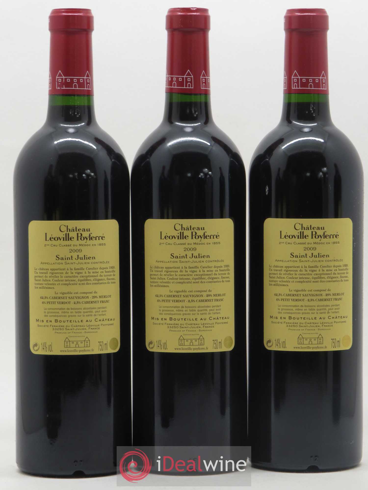Château Léoville Poyferré 2ème Grand Cru Classé 2009 - Lot de 6 bouteilles - 3