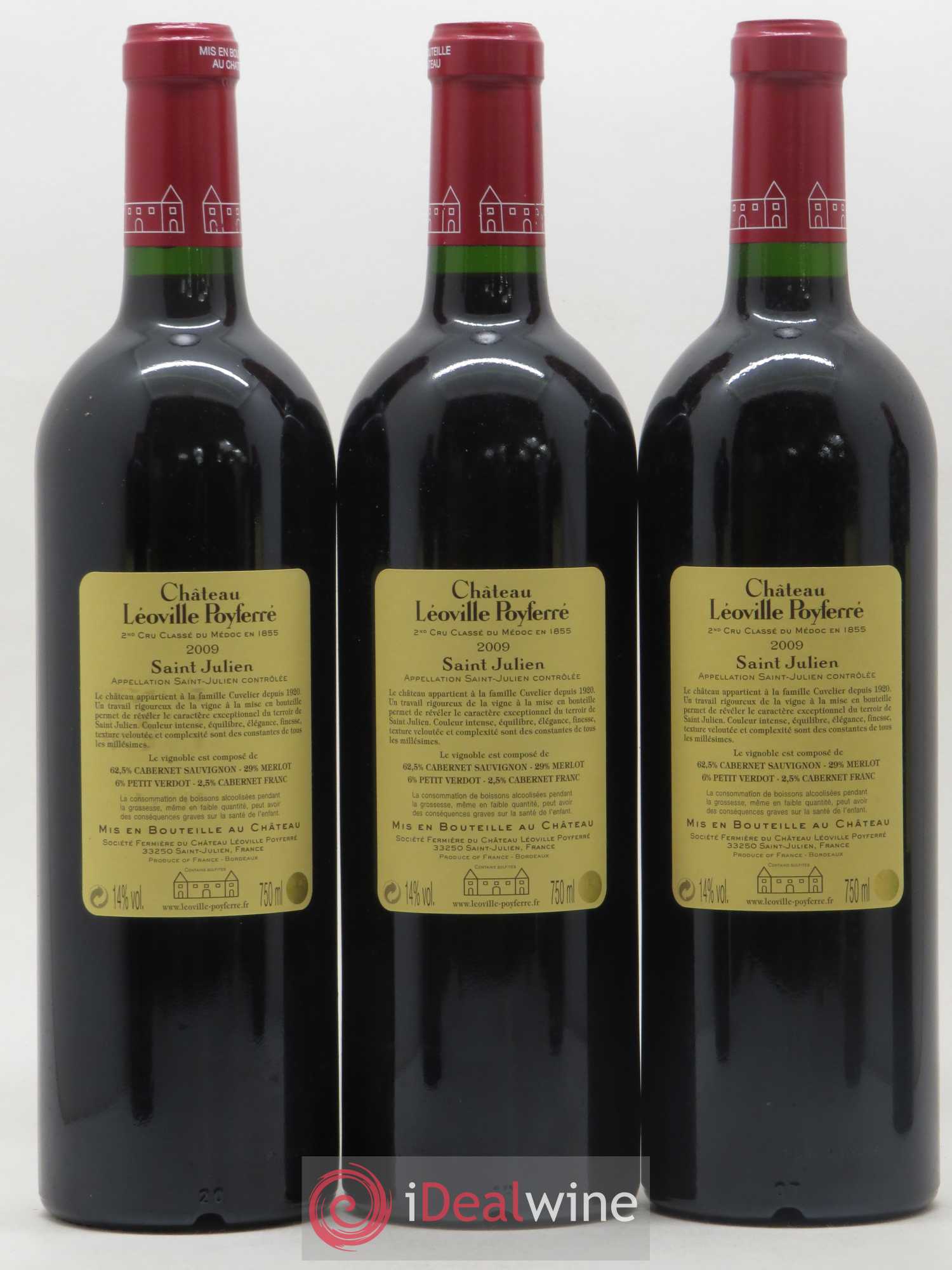 Château Léoville Poyferré 2ème Grand Cru Classé 2009 - Lot de 6 bouteilles - 4
