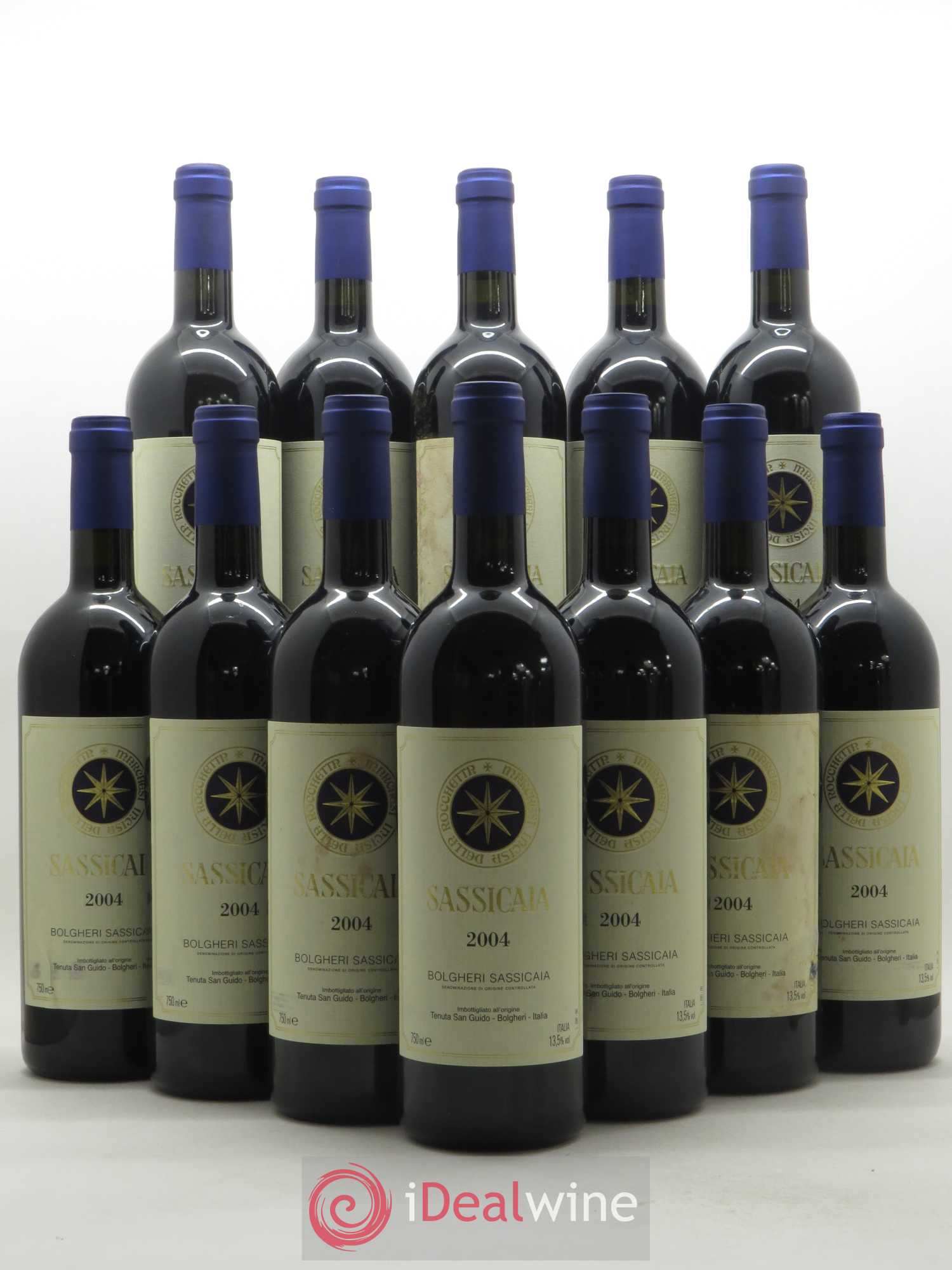 Bolgheri DOC Sassicaia Tenuta San Guido 2004 - Lot de 12 bouteilles - 0