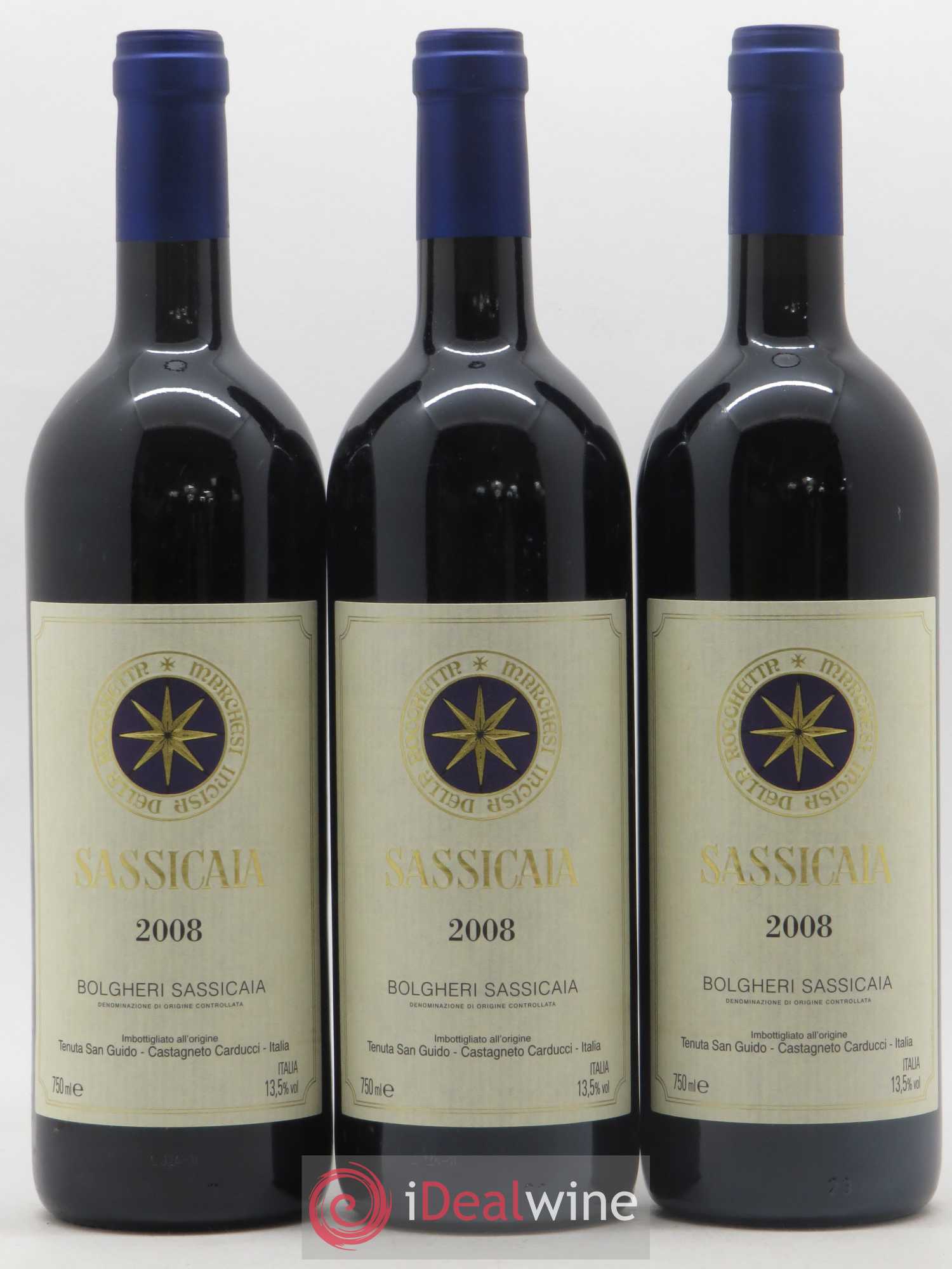 Bolgheri DOC Sassicaia Tenuta San Guido 2008 - Lot de 12 bouteilles - 1