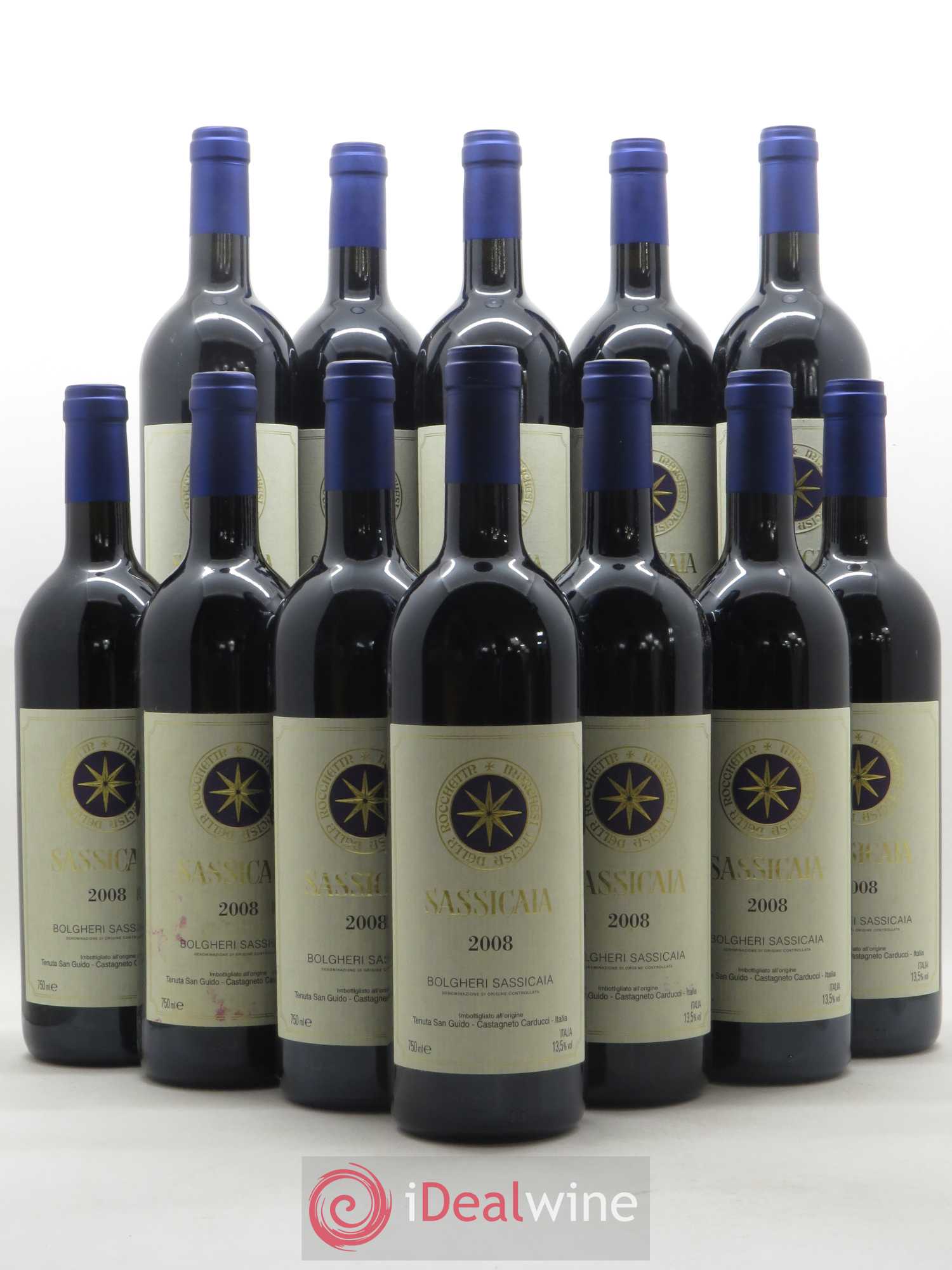 Bolgheri DOC Sassicaia Tenuta San Guido 2008 - Lot de 12 bouteilles - 0