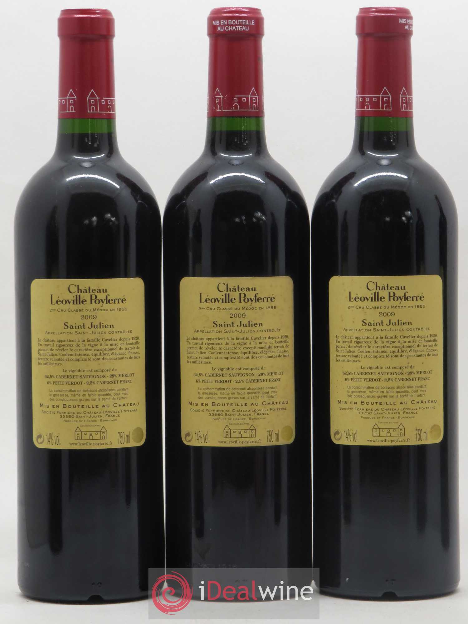 Château Léoville Poyferré 2ème Grand Cru Classé 2009 - Lot de 6 bouteilles - 2
