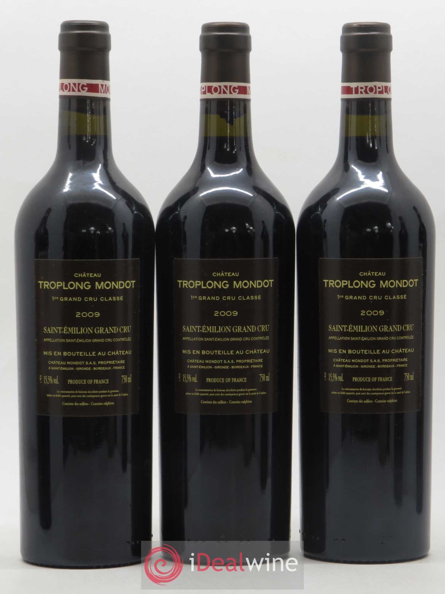 Château Troplong Mondot 1er Grand Cru Classé B 2009 - Lot de 6 bouteilles - 2