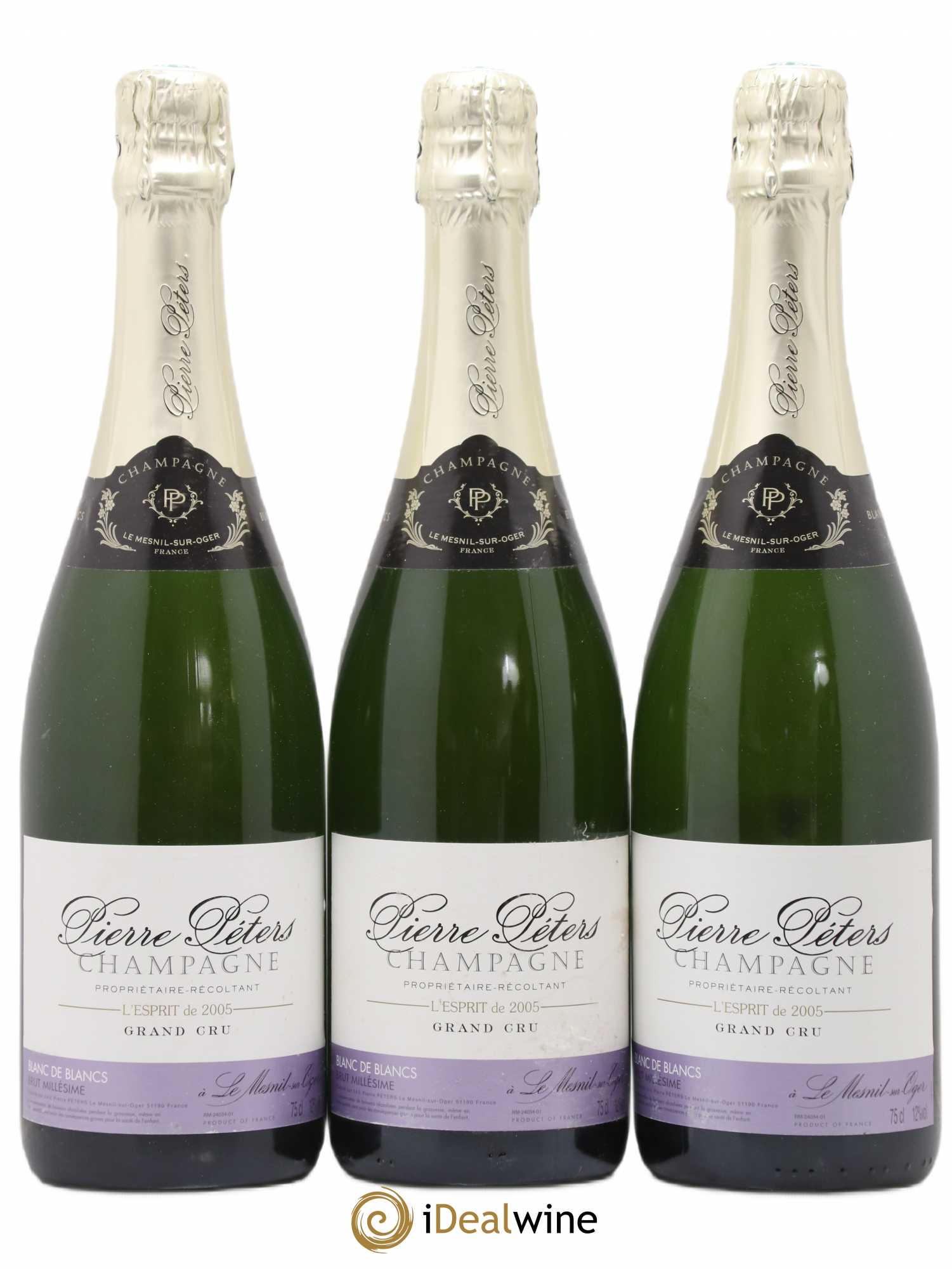 l'Esprit Blanc de Blancs Brut Pierre Péters 2005 - Lot of 3 bottles - 0