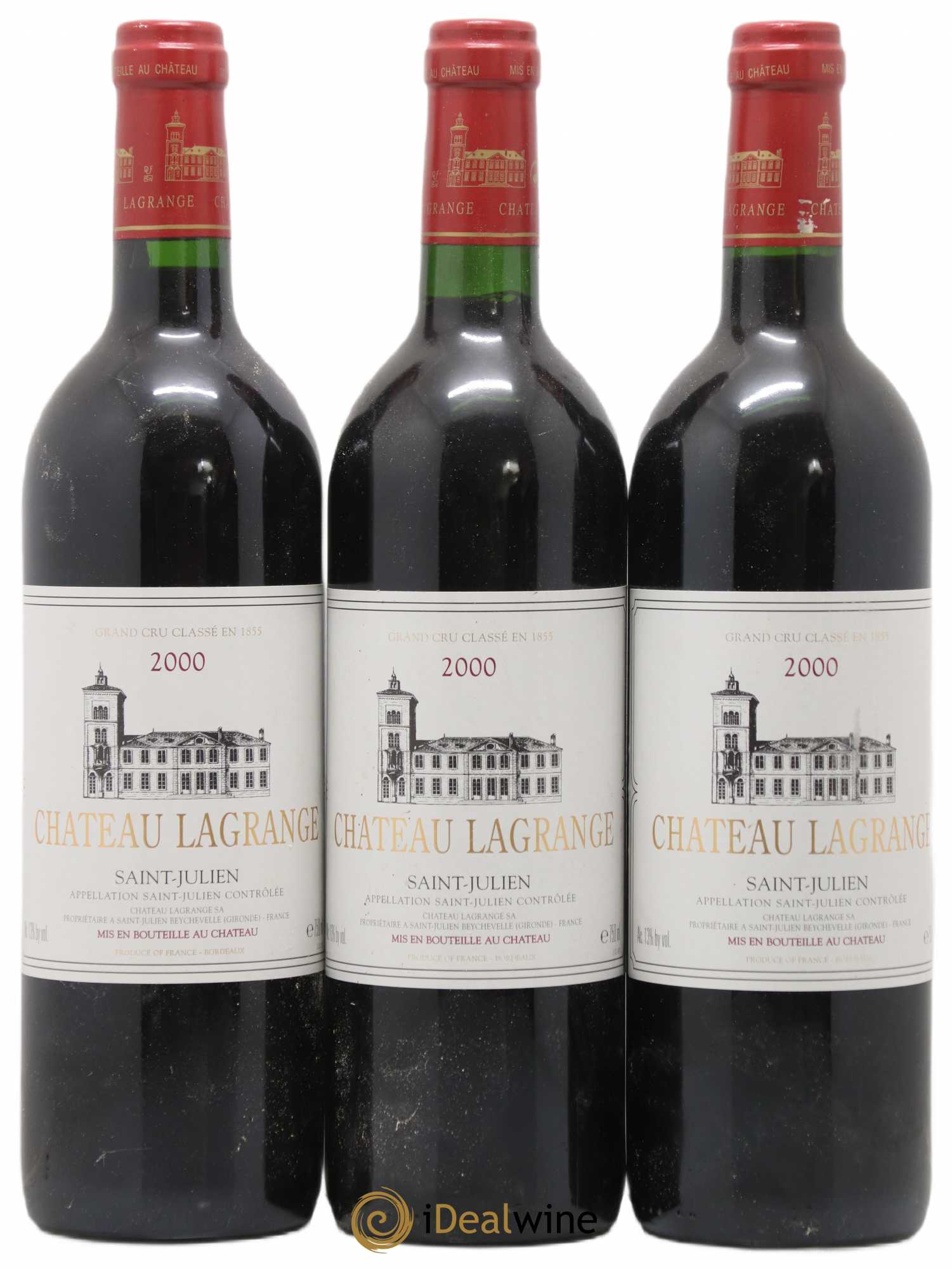 Château Lagrange 3ème Grand Cru Classé 2000 - Lot de 3 bouteilles - 0