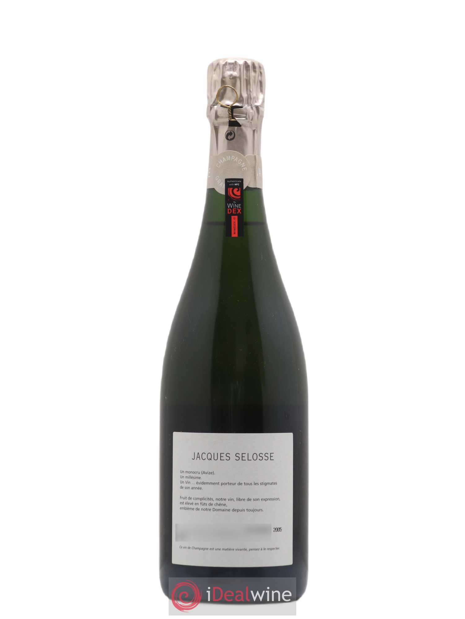 Blanc de Blancs Grand Cru Extra-Brut Jacques Selosse 1996 - Lot de 1 bouteille - 1
