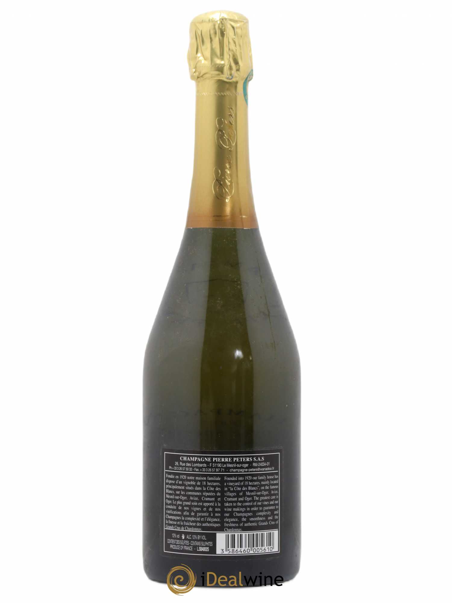 Cuvée Spéciale les Chétillons Blanc de Blancs Brut Pierre Péters 2001 - Lot de 1 bouteille - 1