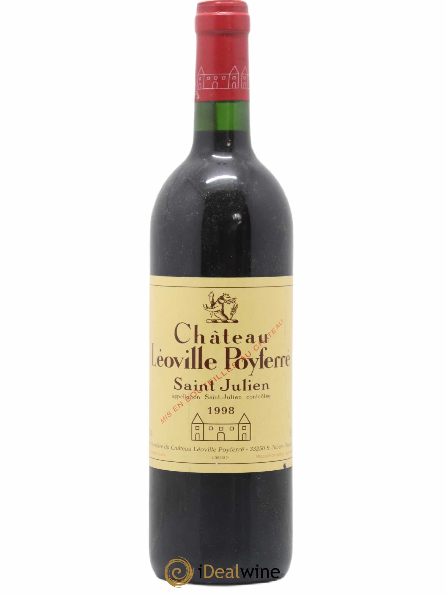 Château Léoville Poyferré 2ème Grand Cru Classé 1998 - Lot de 1 bouteille - 0