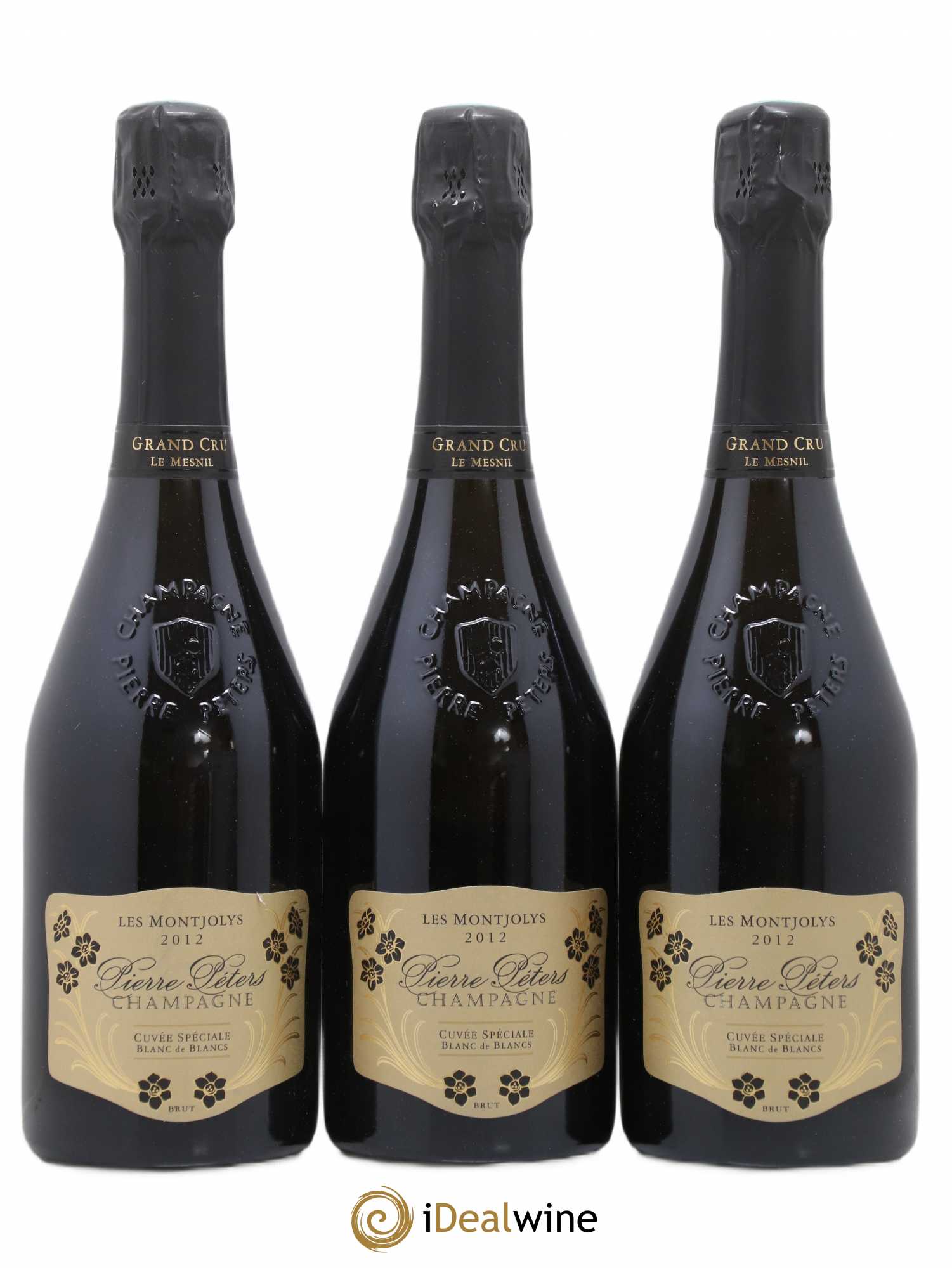 Les Montjolys Brut Blanc de Blancs Cuvée Spéciale Pierre Péters 2012 - Lot de 3 bouteilles - 0