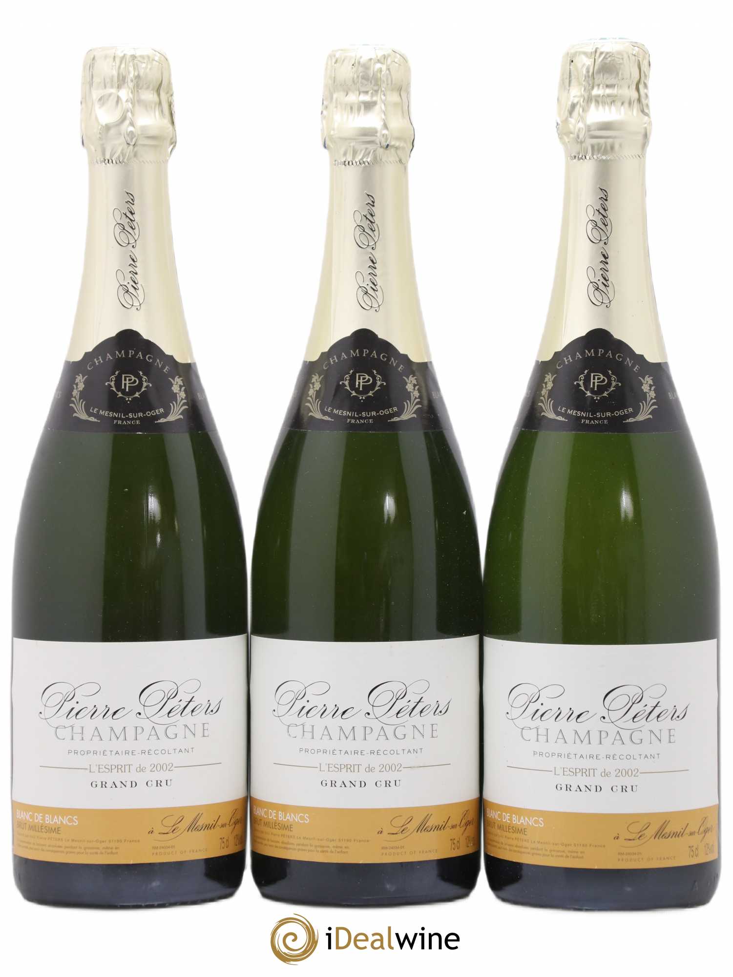 l'Esprit Blanc de Blancs Brut Pierre Péters 2002 - Lot de 3 bouteilles - 0
