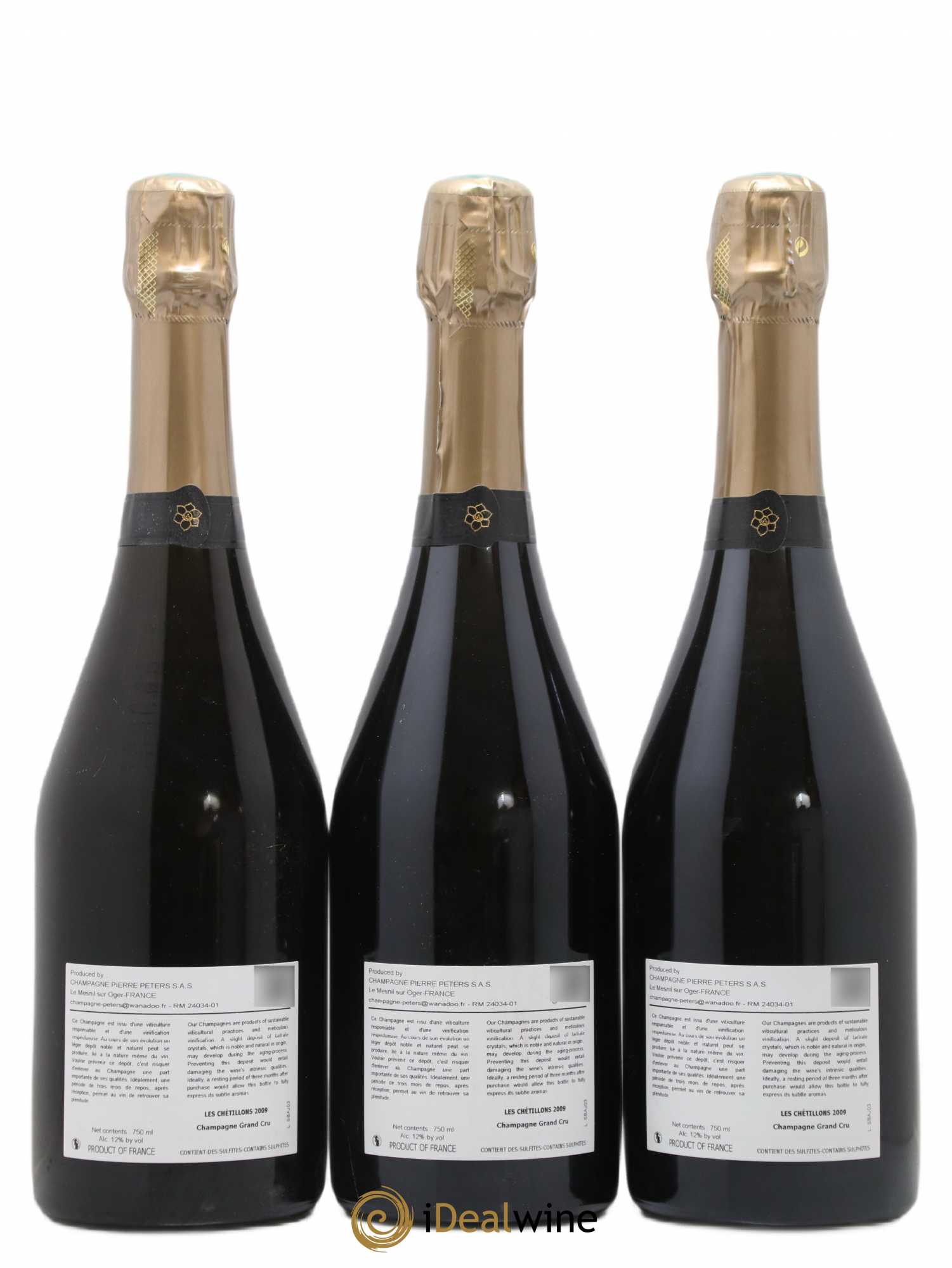 Cuvée Spéciale les Chétillons Blanc de Blancs Brut Pierre Péters 2009 - Lot de 3 bouteilles - 1