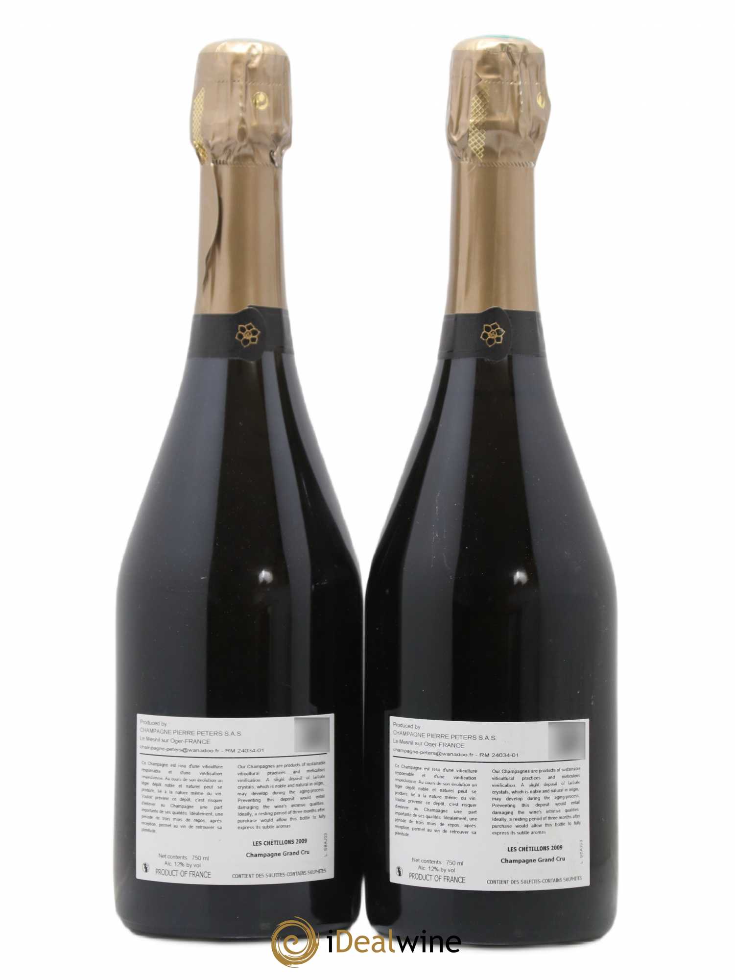 Cuvée Spéciale les Chétillons Blanc de Blancs Brut Pierre Péters 2009 - Lot de 2 bouteilles - 1