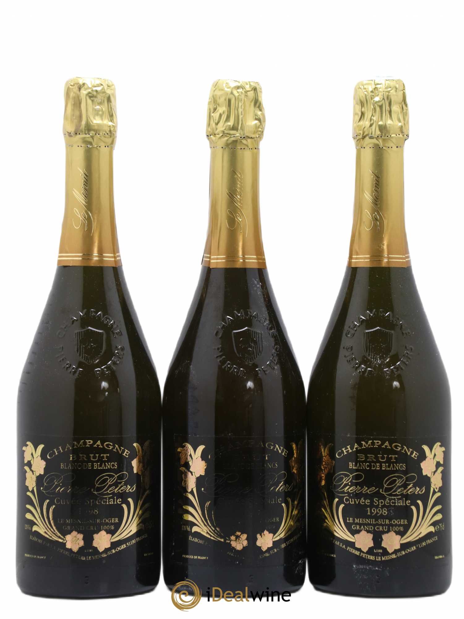 Cuvée Spéciale les Chétillons Blanc de Blancs Brut Pierre Péters 1998 - Lot de 3 bouteilles - 0