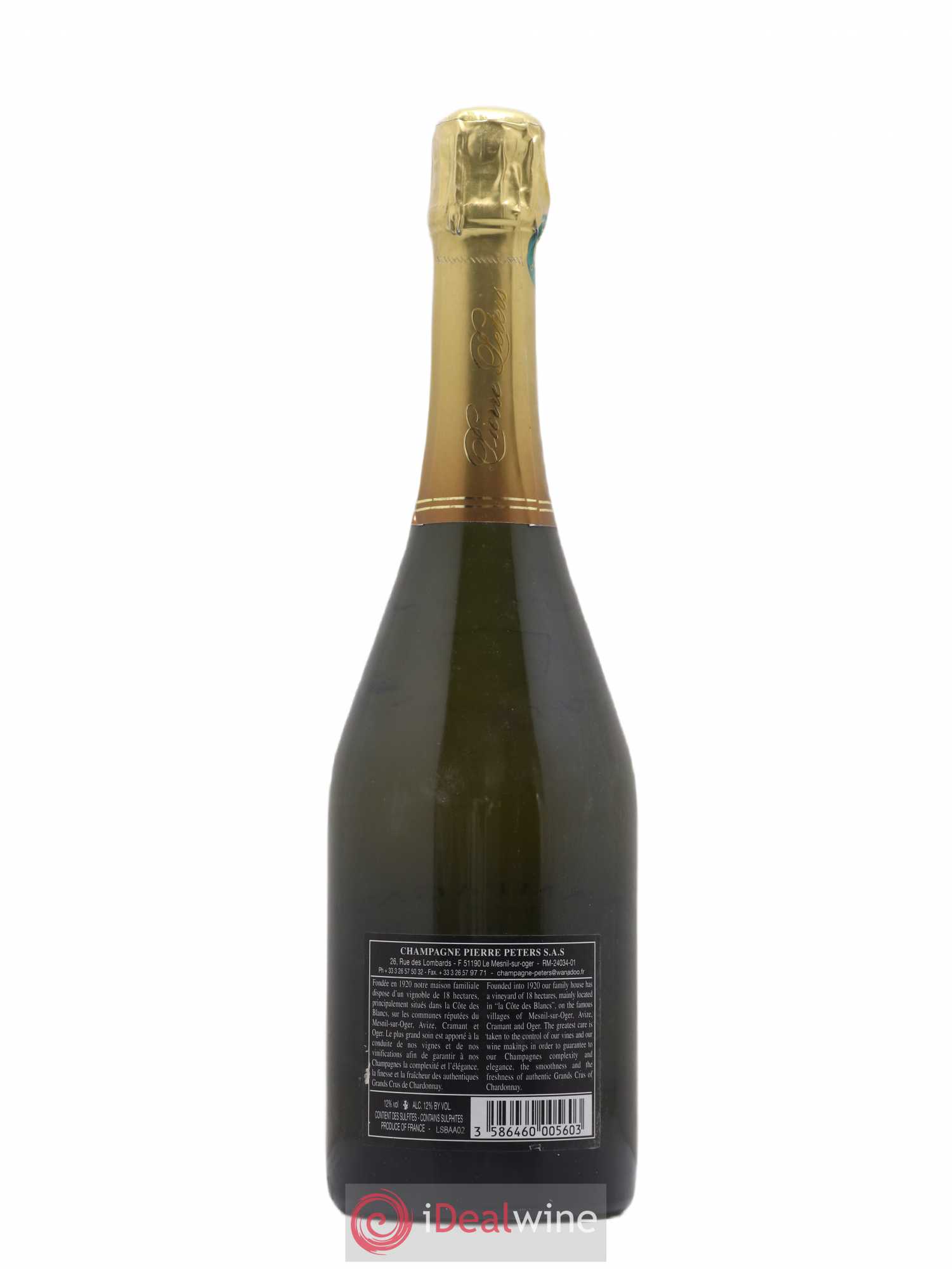 Cuvée Spéciale les Chétillons Blanc de Blancs Brut Pierre Péters 2000 - Lot de 1 bouteille - 1