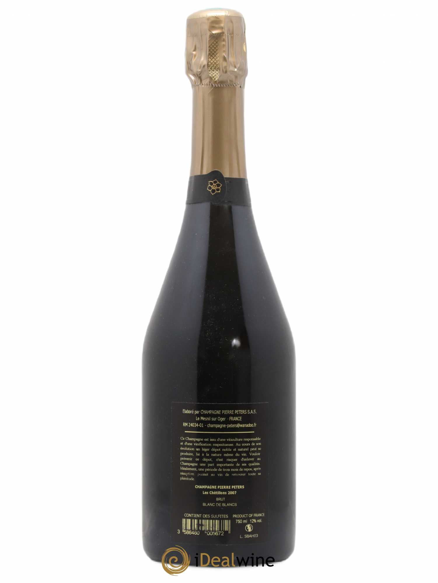 Cuvée Spéciale les Chétillons Blanc de Blancs Brut Pierre Péters 2007 - Lot de 1 bouteille - 1