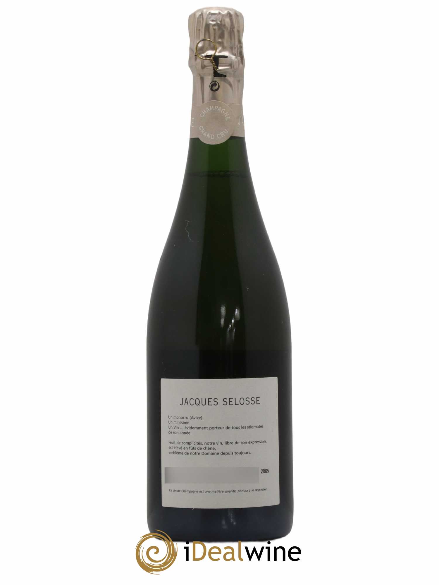 Blanc de Blancs Grand Cru Extra-Brut Jacques Selosse 1996 - Lot de 1 bouteille - 1