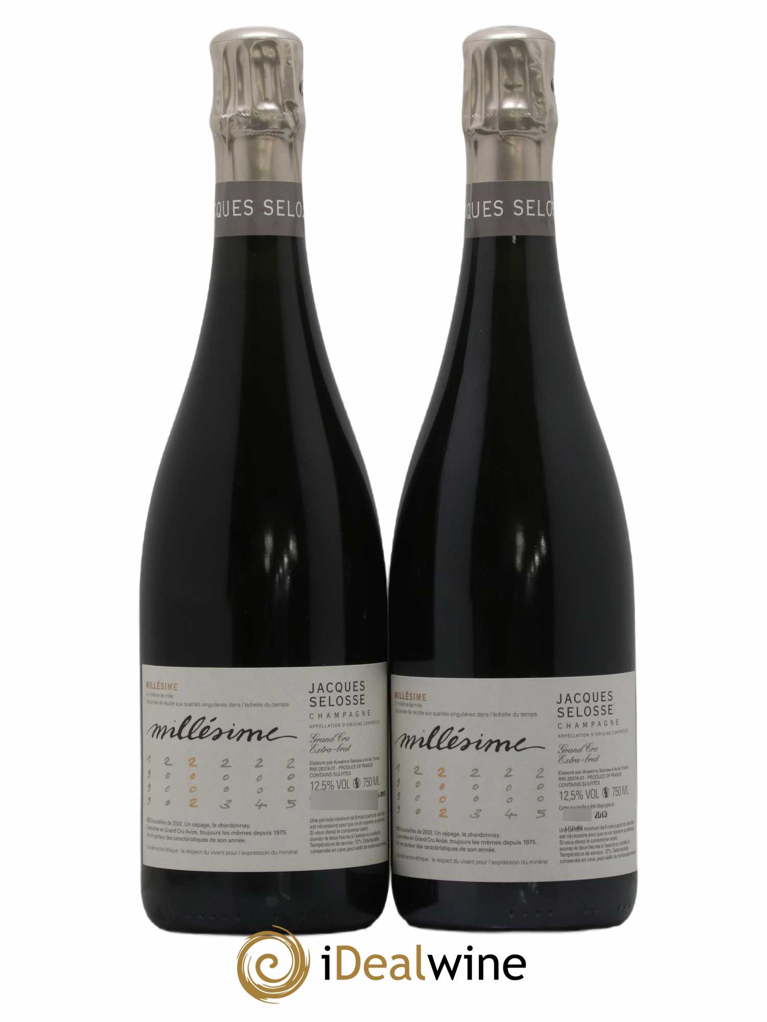 Blanc de Blancs Grand Cru Extra-Brut Jacques Selosse 2002 - Lot de 2 bouteilles - 0