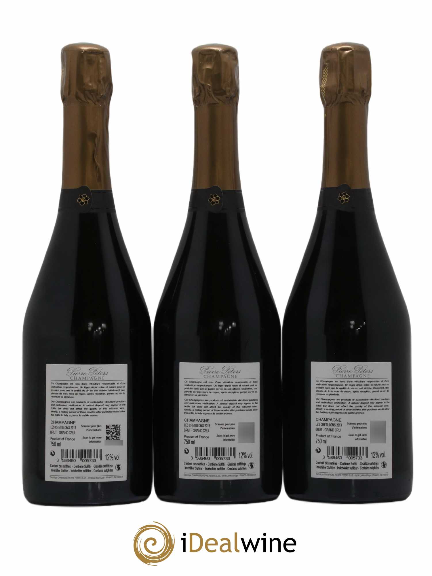 Cuvée Spéciale les Chétillons Blanc de Blancs Brut Pierre Péters 2013 - Lot de 3 bouteilles - 1