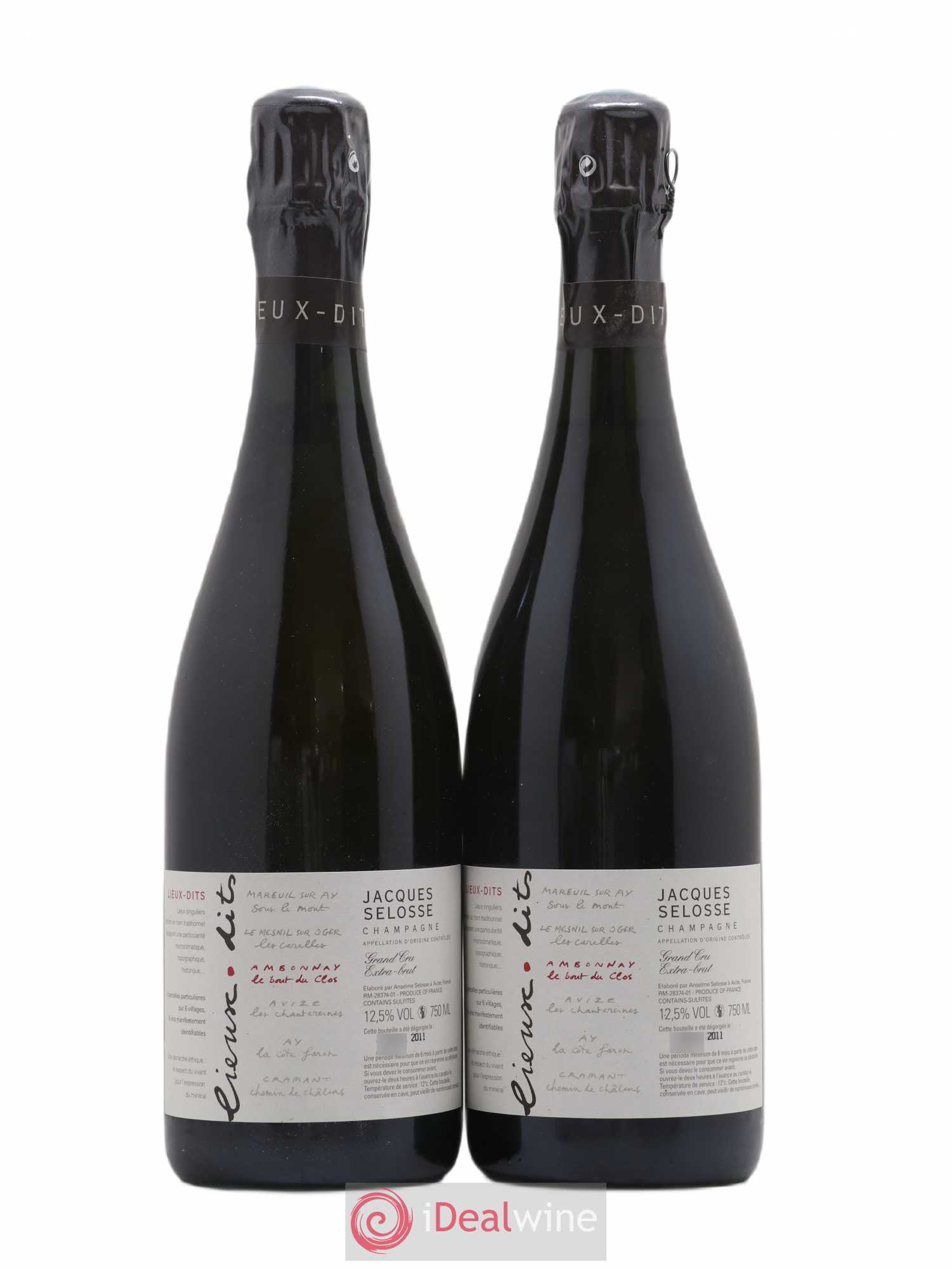 Ambonnay Le Bout du Clos Grand Cru Extra-Brut Jacques Selosse - Lot de 2 bouteilles - 0