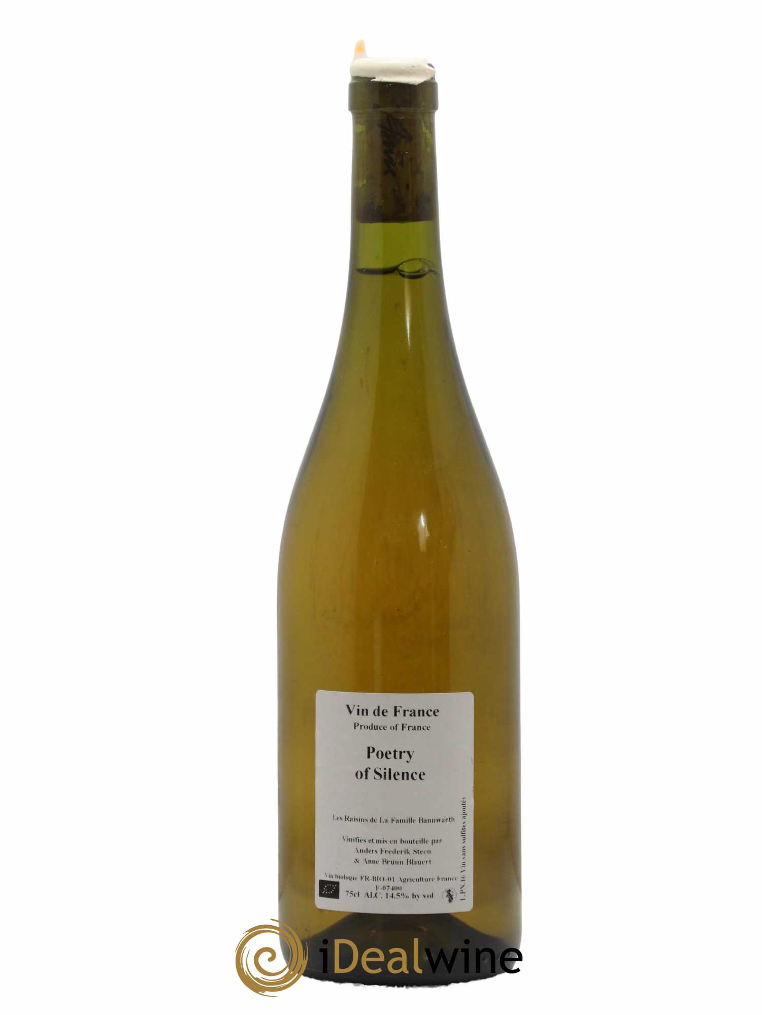 Vin de France Poetry of Silence Domaine Anders Frederick Steen 2016 - Lot de 1 bouteille - 0