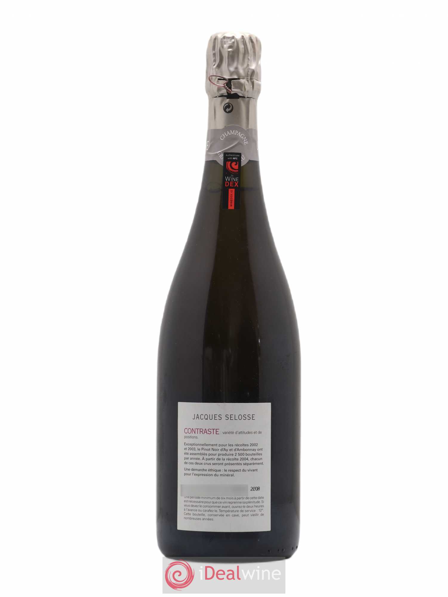 Contraste Blanc de Noirs Grand Cru Brut Jacques Selosse - Lot de 1 bouteille - 1